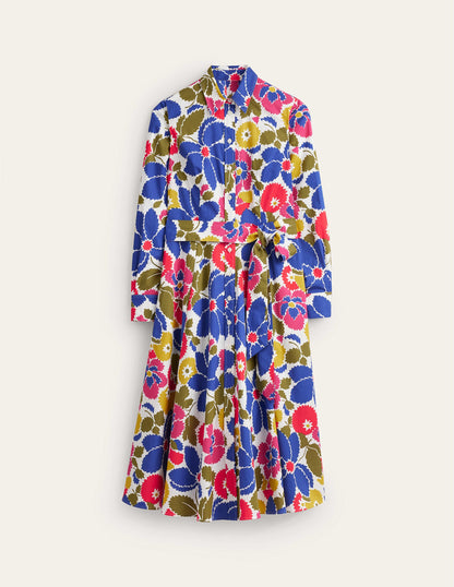 Amy Midi-Hemdblusenkleid aus Baumwolle-Bunt, Bloomsbury Pop-8