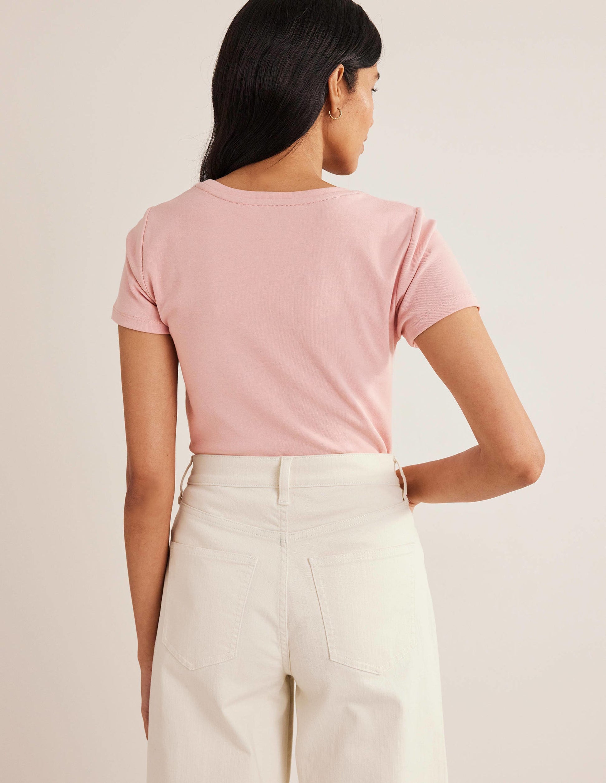 Kurzärmeliges Basic-T-Shirt-Milchshake-3