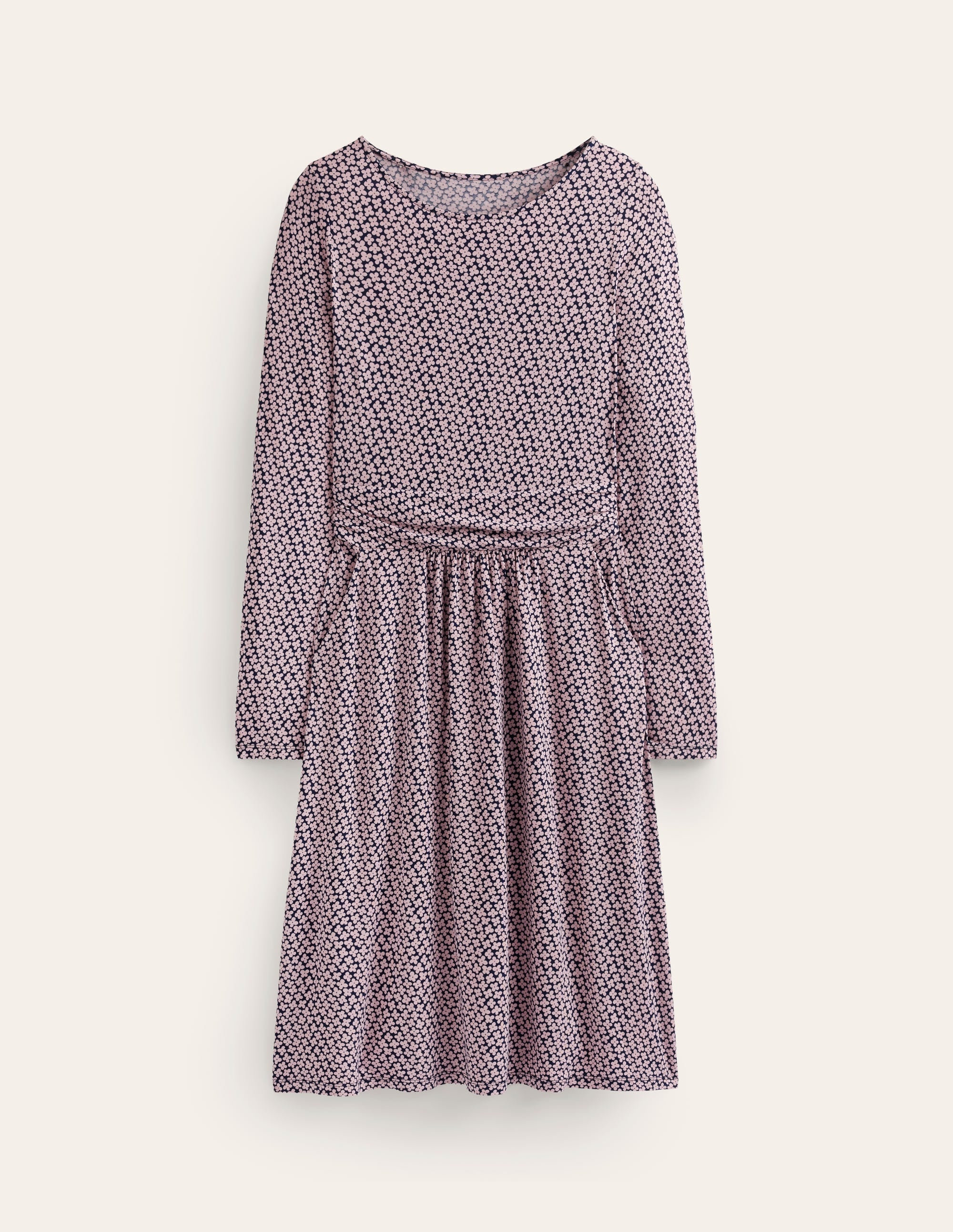 Abigail Jersey Dress-Milkshake, Daisy Bud - Image 6