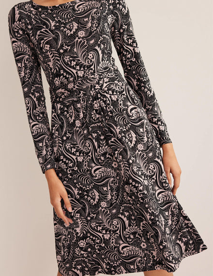 Abigail Jerseykleid-Navy Wachs