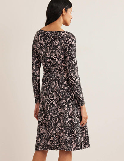 Abigail Jerseykleid-Navy Wachs-3