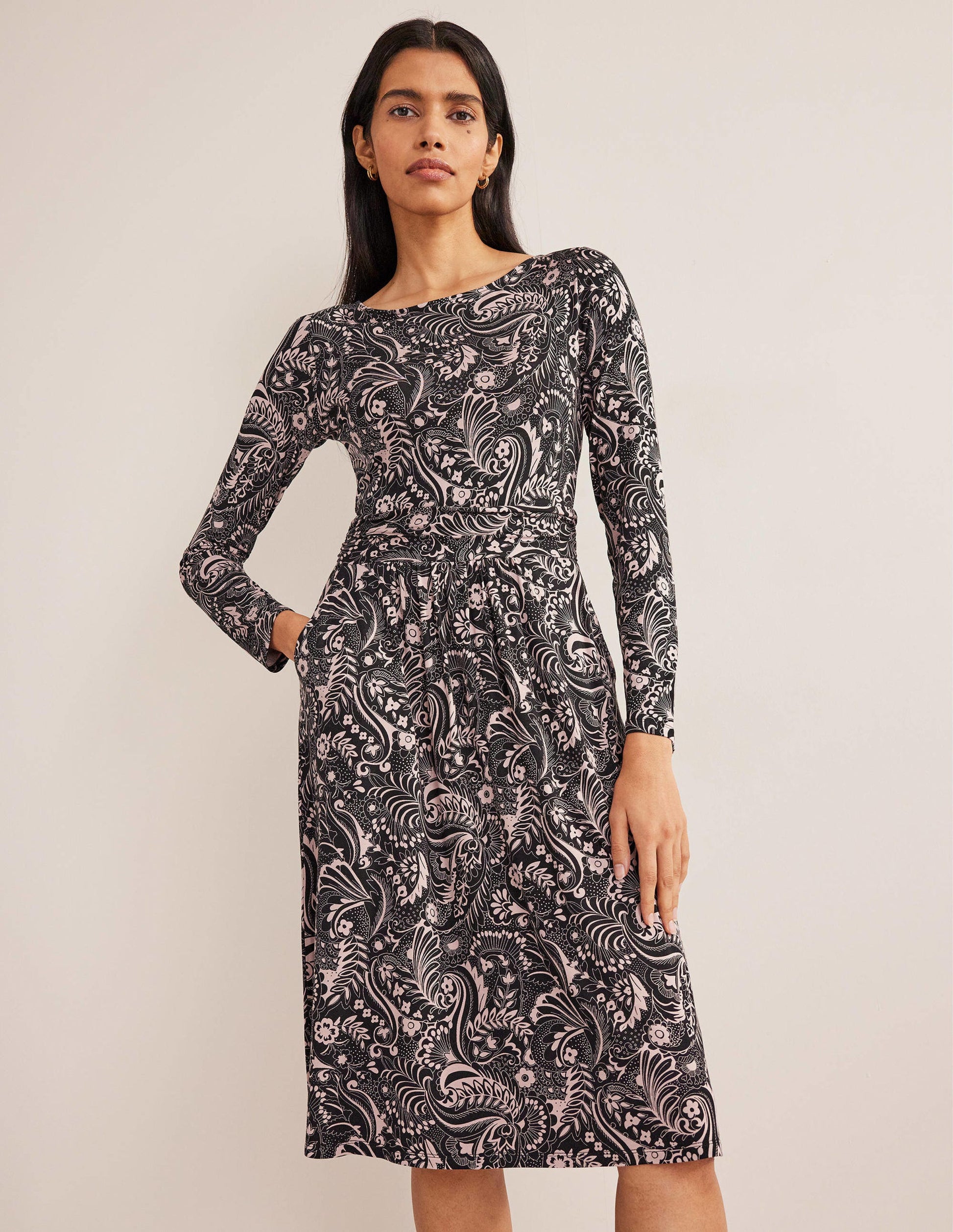 Abigail Jerseykleid-Navy Wachs-4