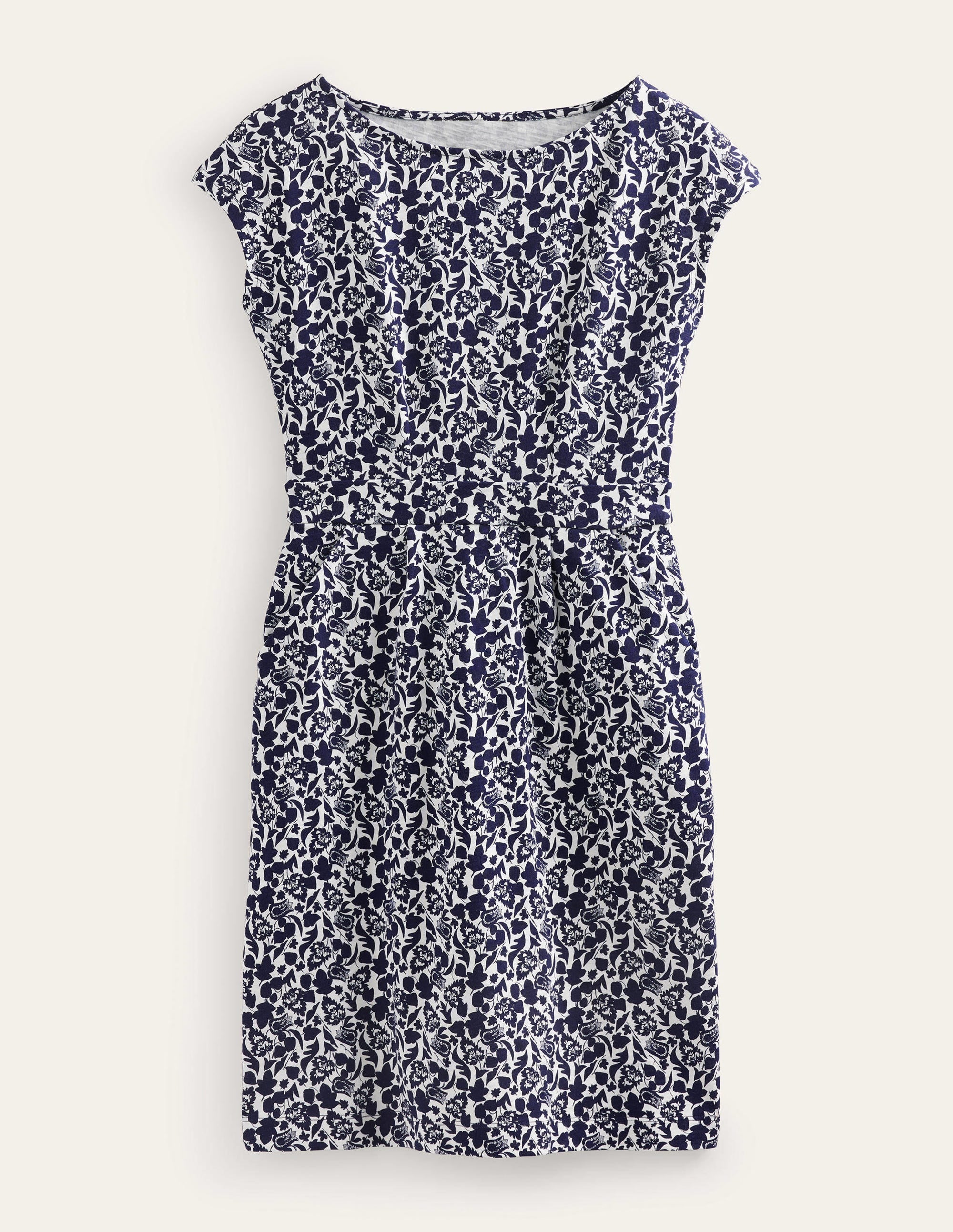 Florrie Jerseykleid-Französisches Marineblau, Tulpenblüte - Image 7