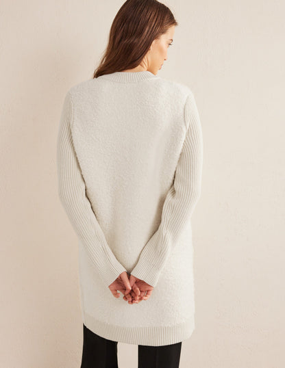 Cosy Boucle Coatigan-Warm Ivory