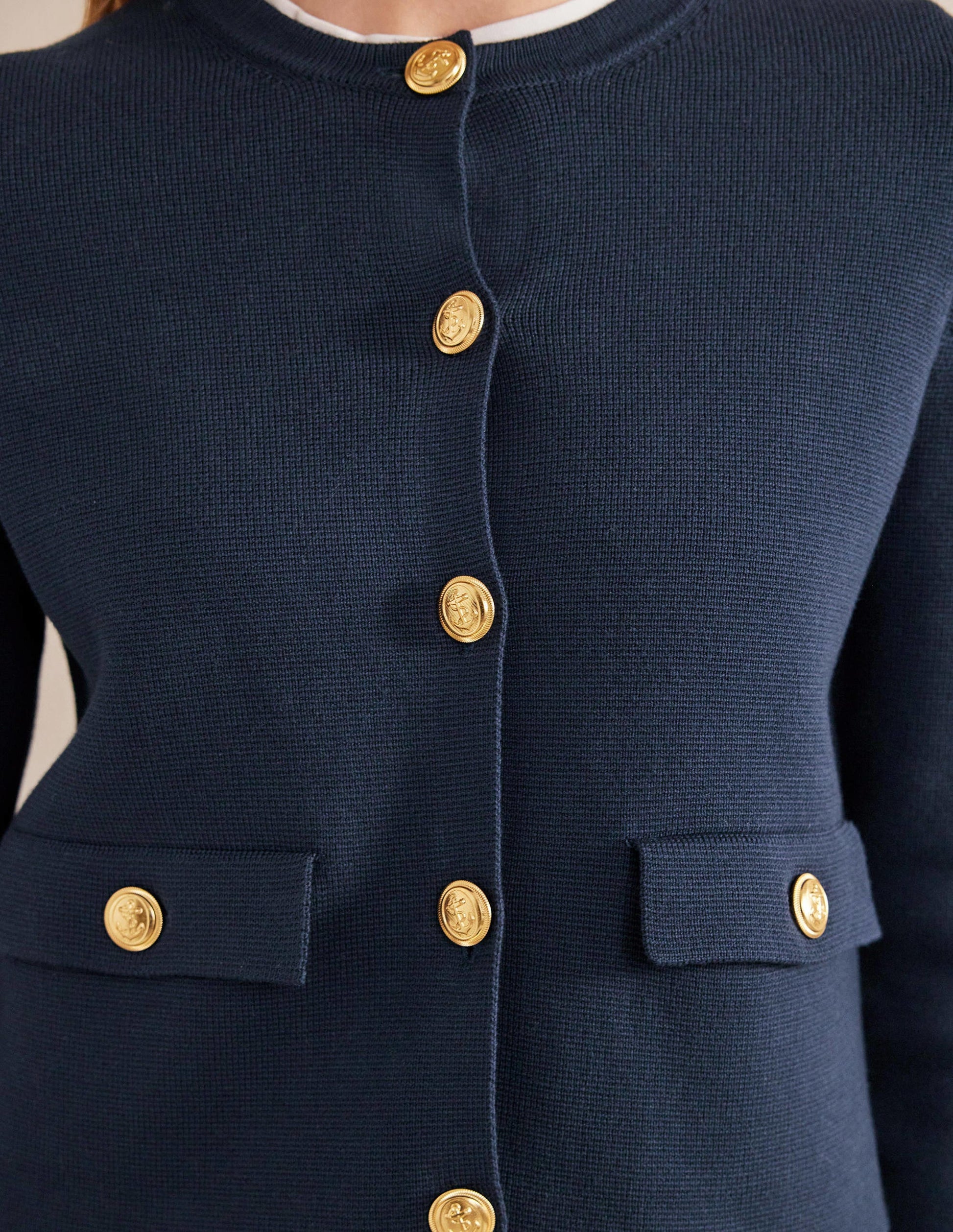 Veste Holly en maille-Bleu marine-2