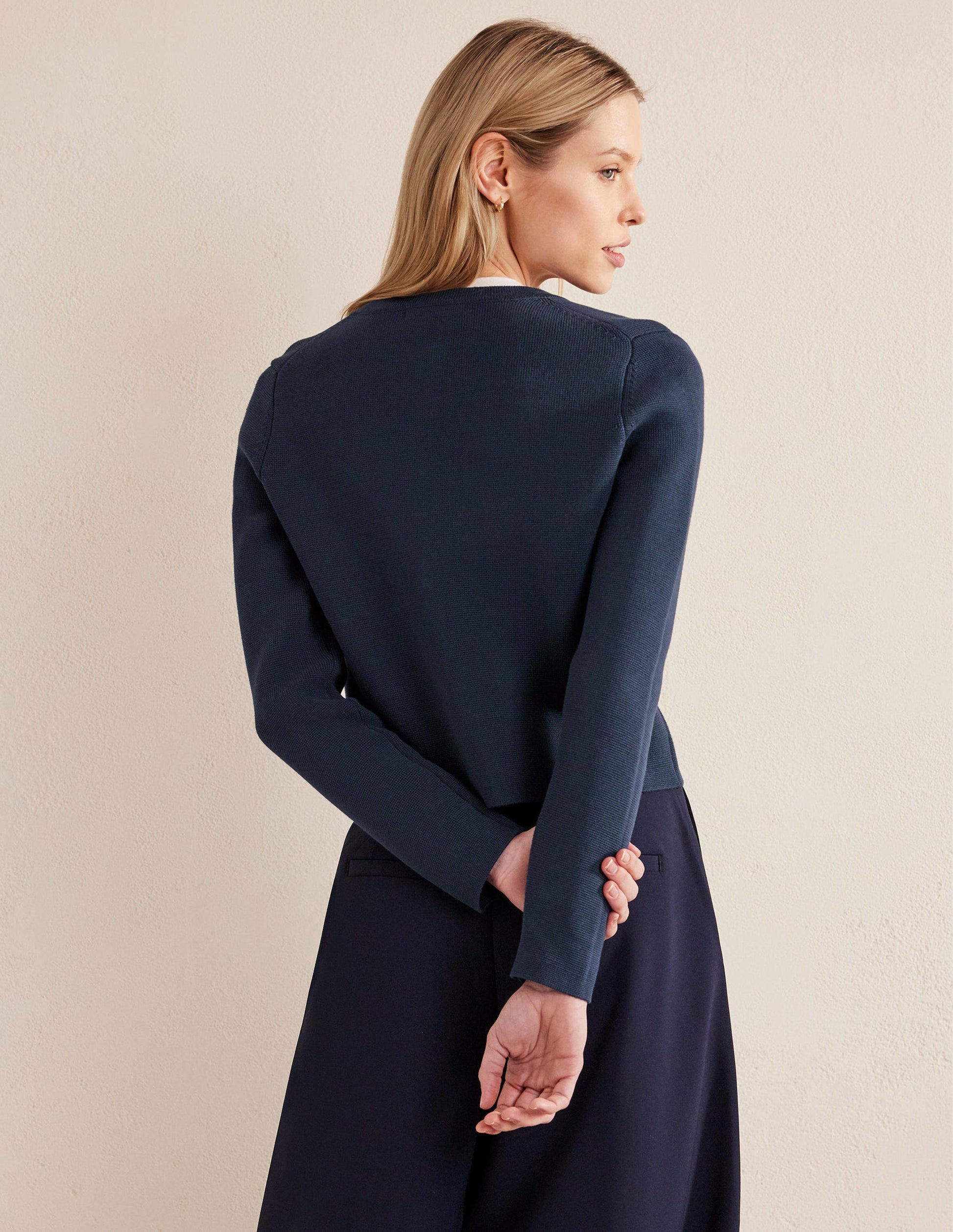 Veste Holly en maille-Bleu marine-3