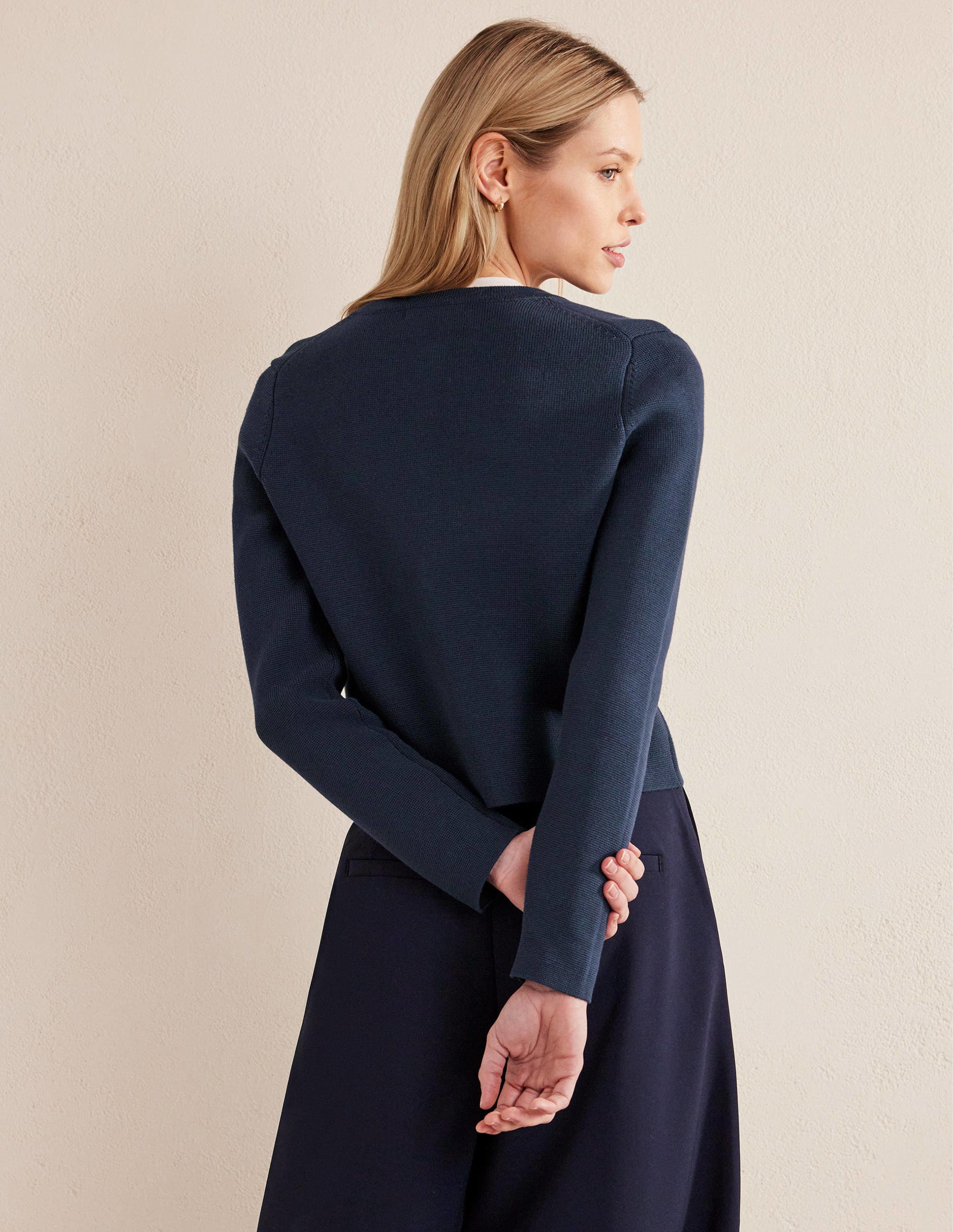 Veste Holly en maille-Bleu marine - Image 3