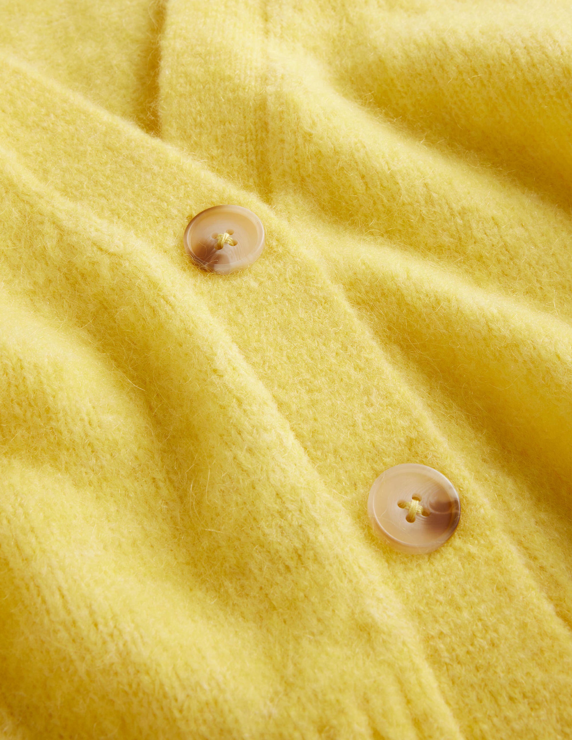 Kurz geschnittener Cardigan mit V-Ausschnitt-Hummelgelb - Image 6