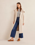Manteau texturé en laine épaisse façon gilet-Peau de mouton