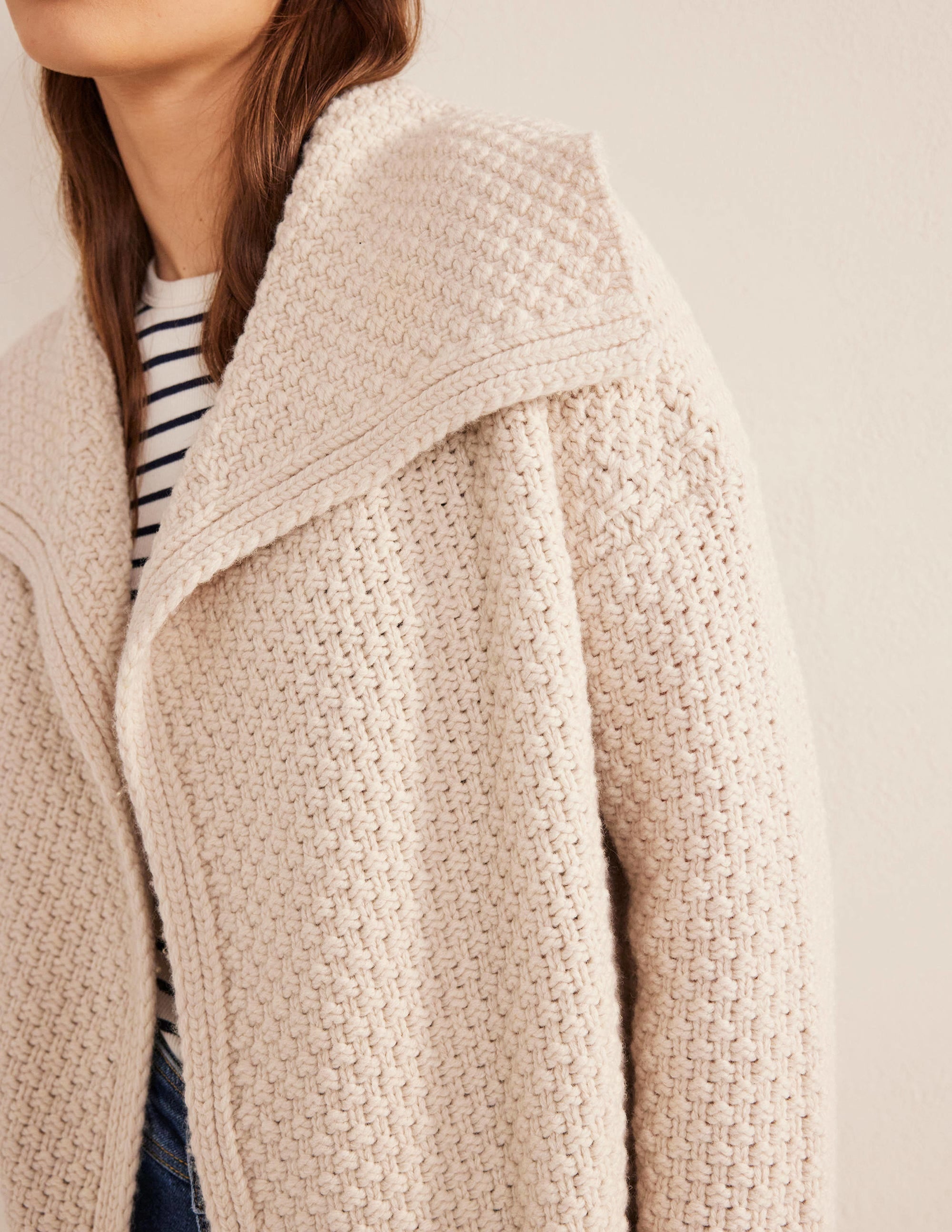 Manteau texturé en laine épaisse façon gilet-Peau de mouton - Image 2