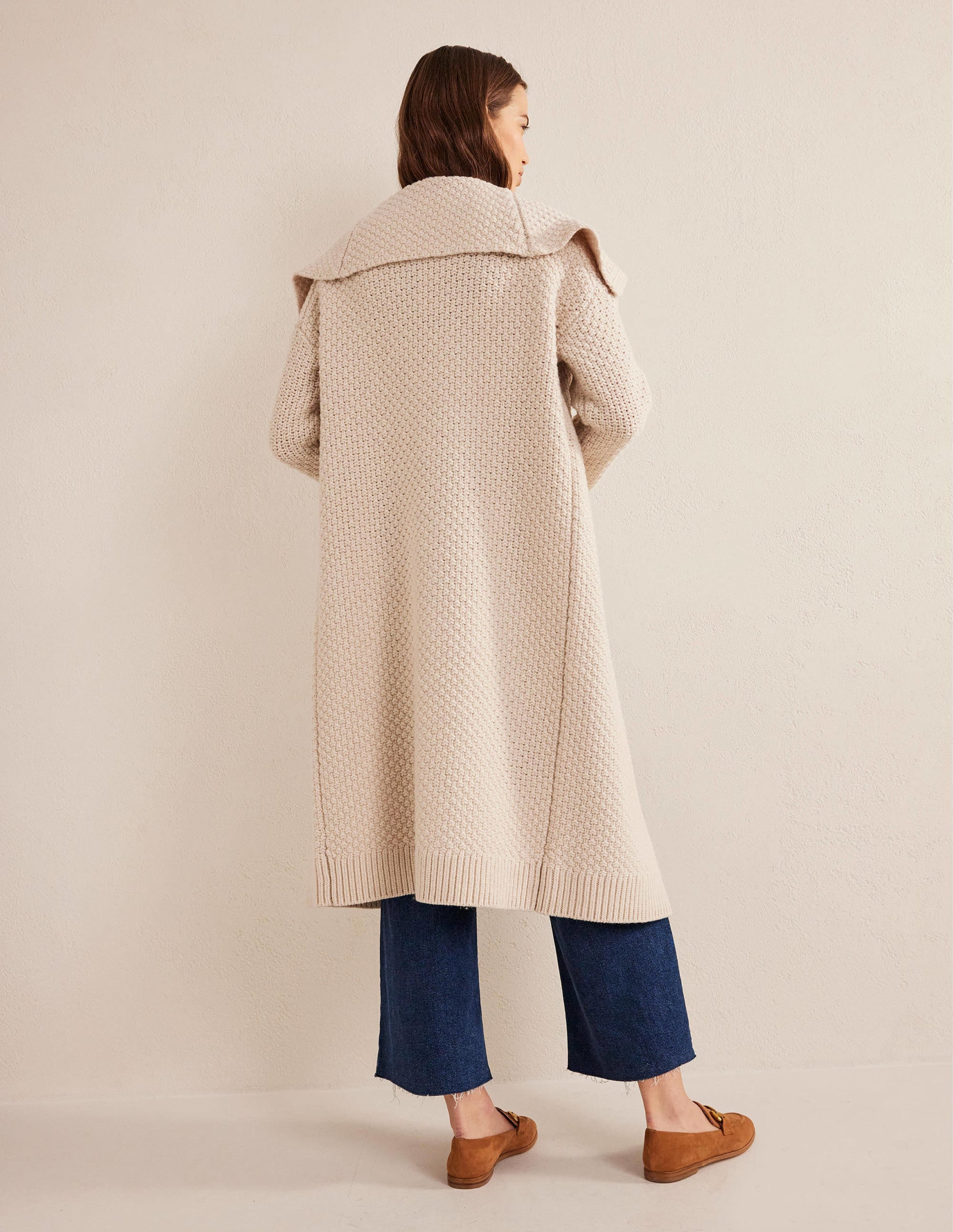 Manteau texturé en laine épaisse façon gilet-Peau de mouton - Image 3