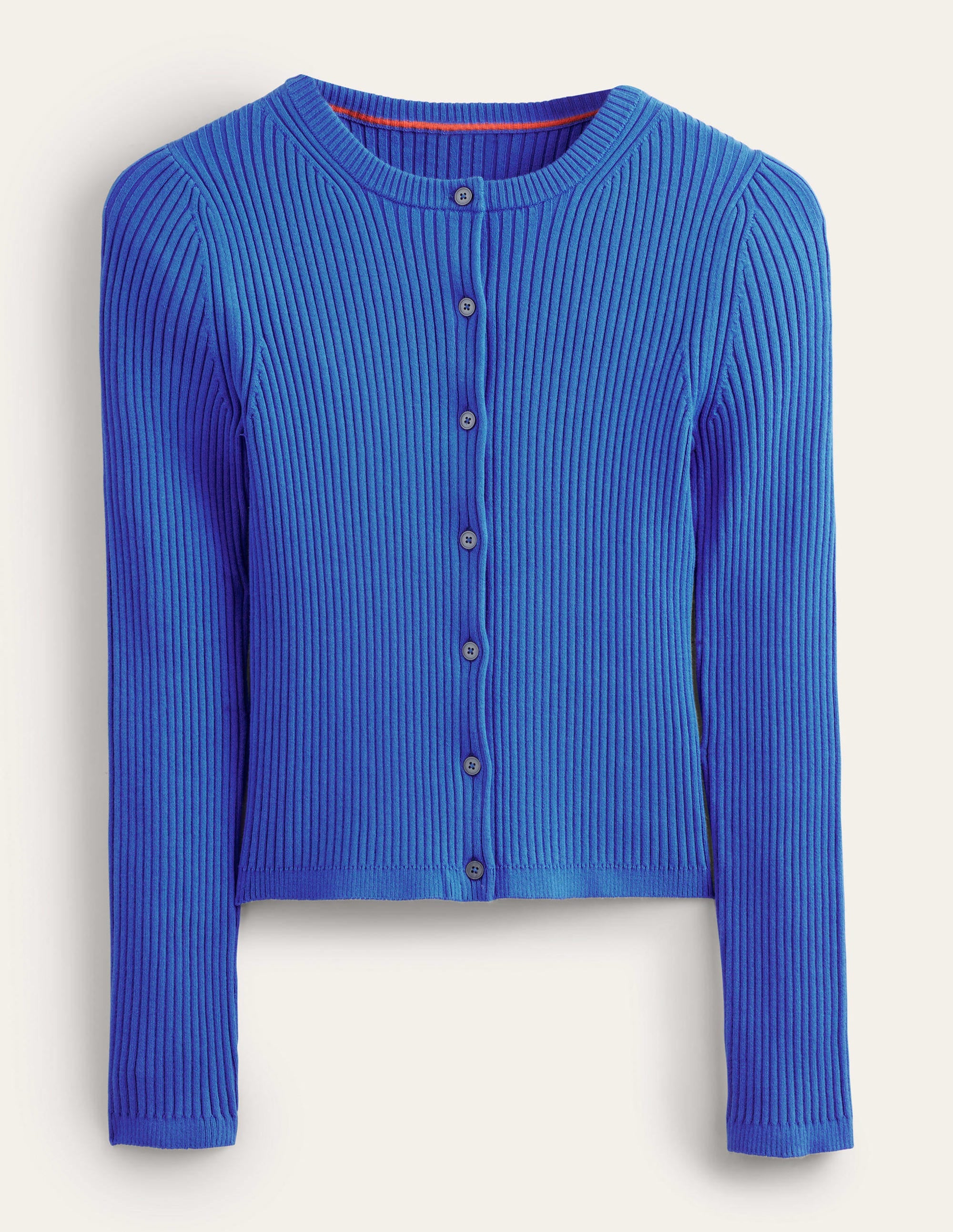 Cardigan mit Rippstrickdetail-Nebelblau - Image 2