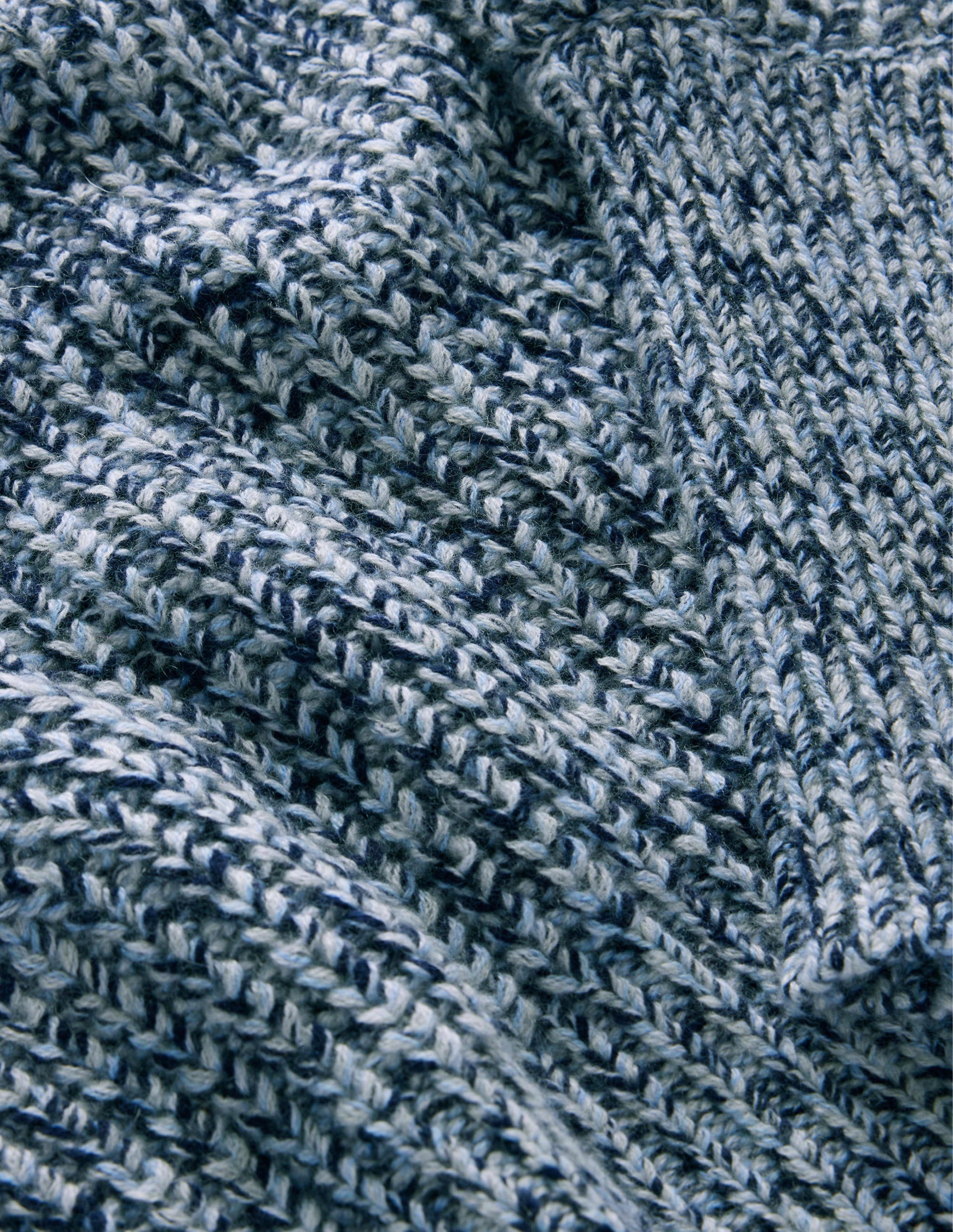 Pull à côtes épaisses en cachemire-Camaïeu de bleu chiné - Image 6