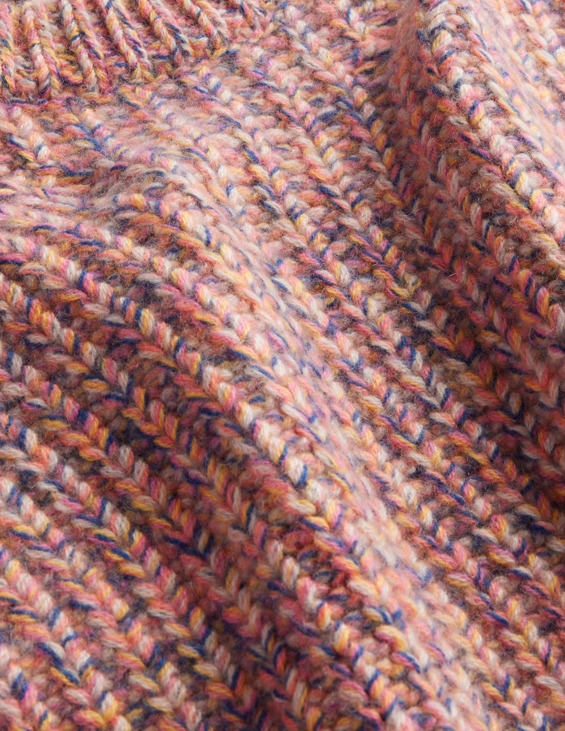 Breiter Kaschmirpullover mit Rippstruktur-Dusty Rose Marl-8