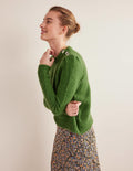 Pull avec boutons aux épaules-Fève