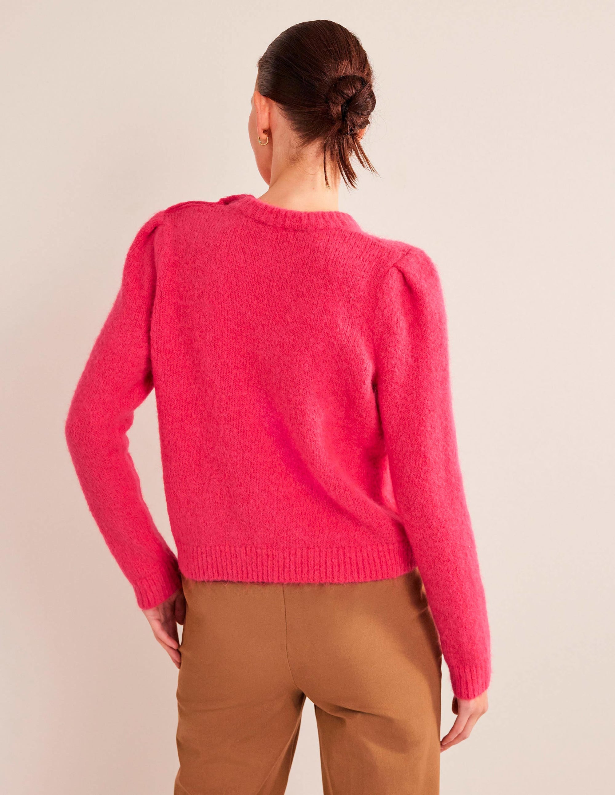 Pull avec boutons aux épaules-Rose virtuel - Image 3