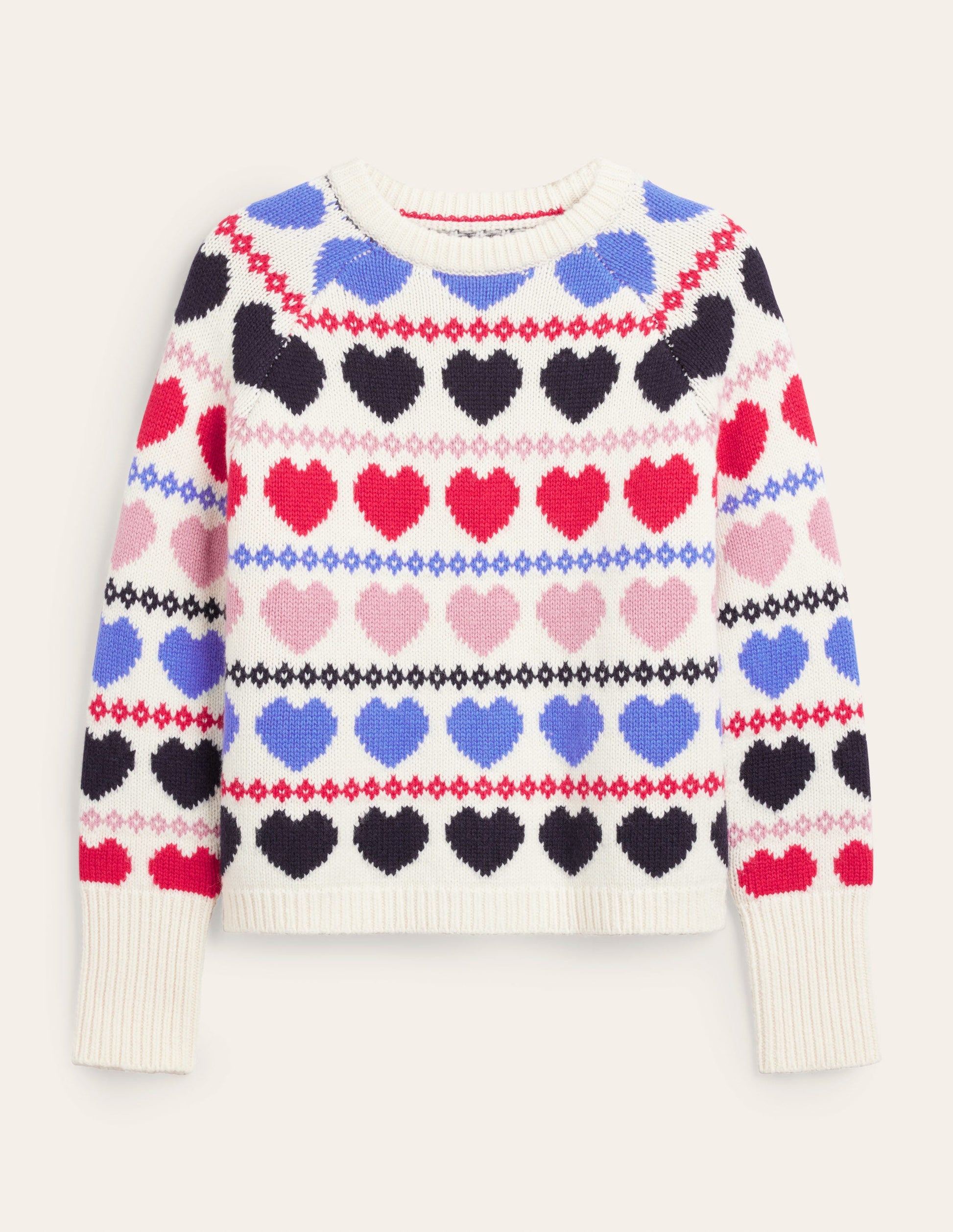 Fair-Isle-Grobstrickpullover-Naturweiß, Herz/Fair-Isle-Muster-5
