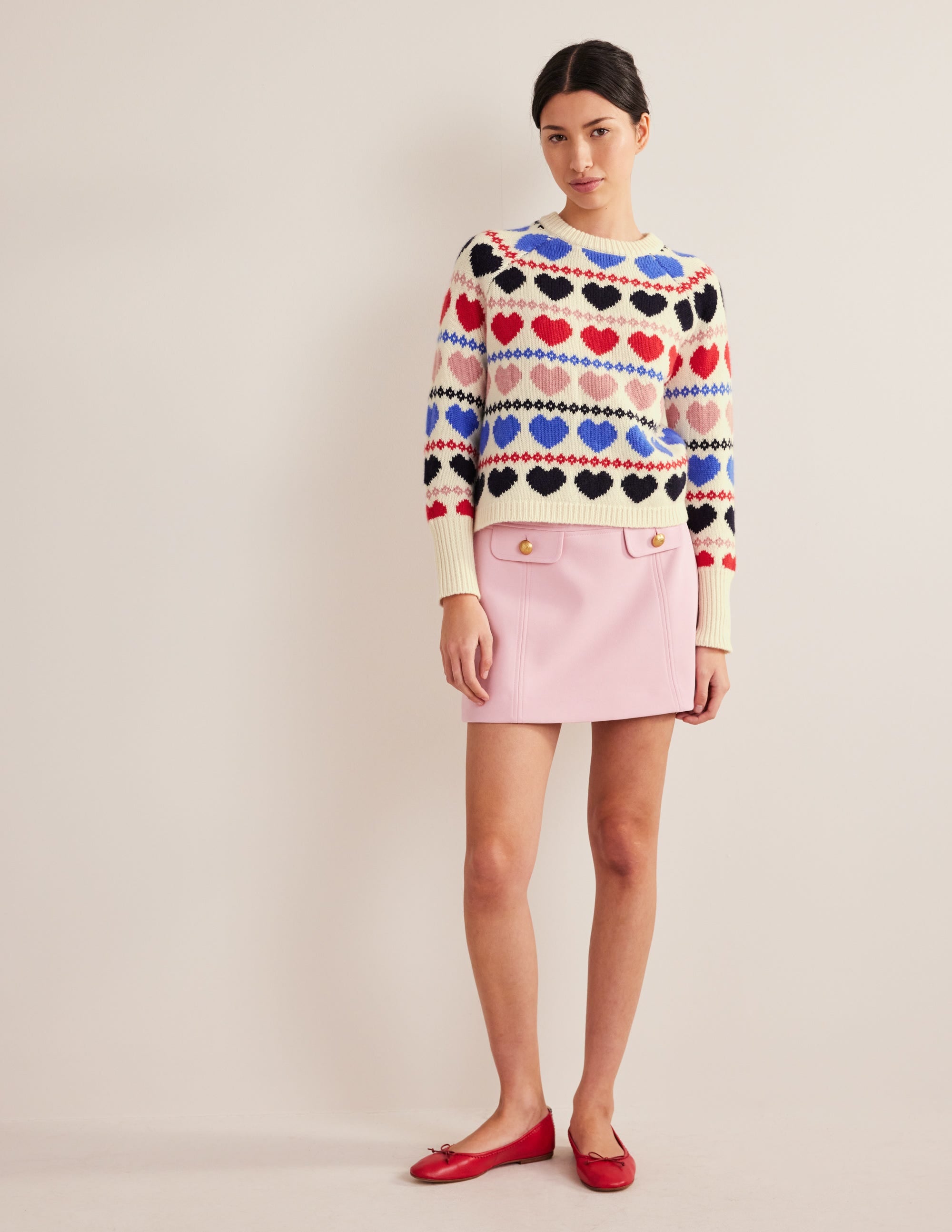 Fair-Isle-Grobstrickpullover-Naturweiß, Herz/Fair-Isle-Muster - Image 4