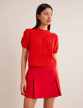 Pull Valentine en maille-Rouge tarte aux fraises