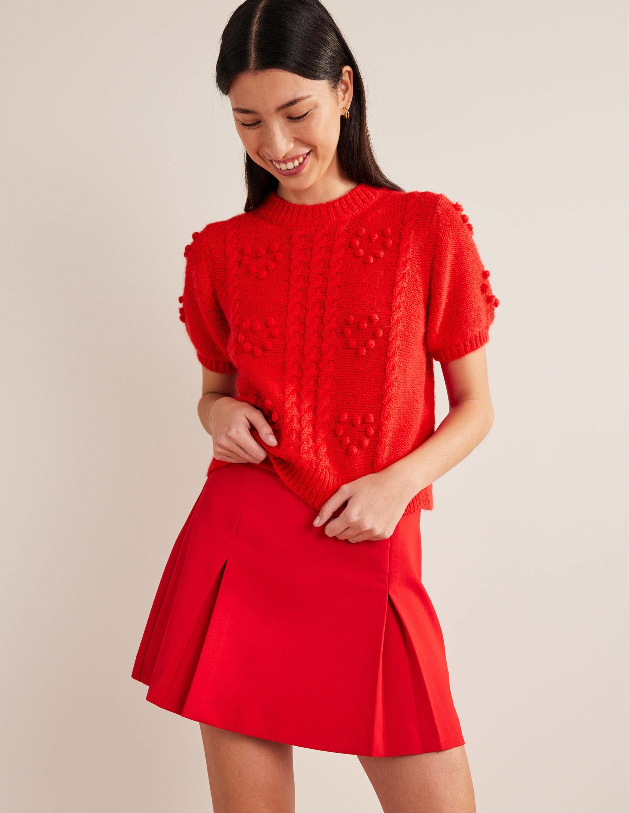 Pull Valentine en maille-Rouge tarte aux fraises - Image 4