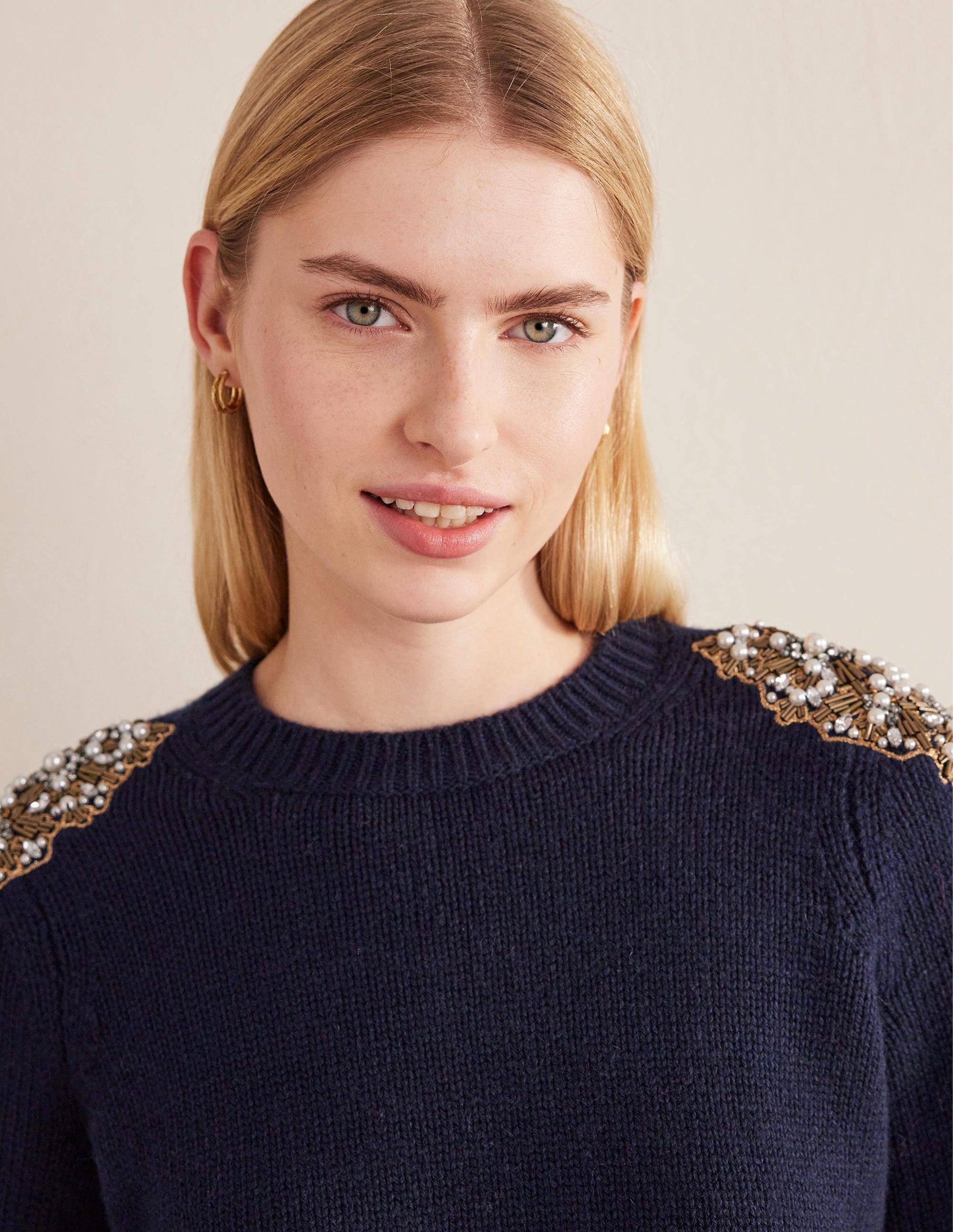 Pull ornementé-Ornement bleu marine - Image 2