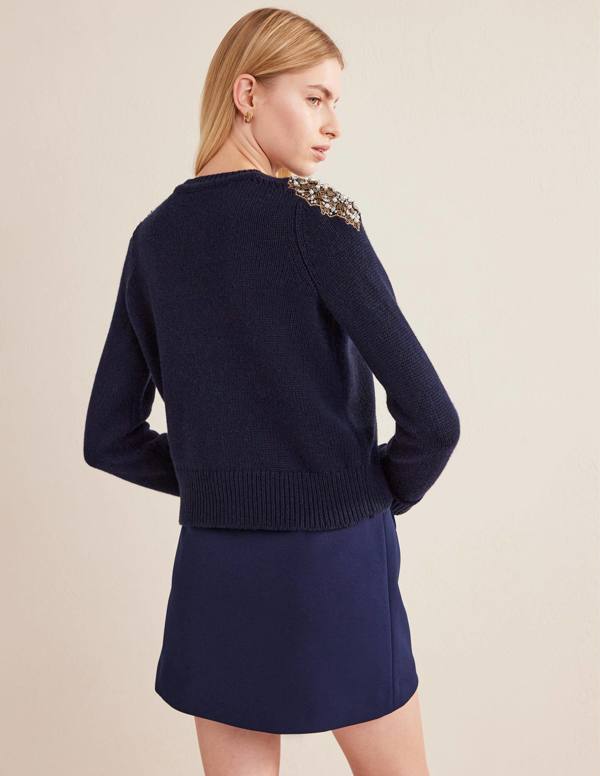 Pull ornementé-Ornement bleu marine - Image 3