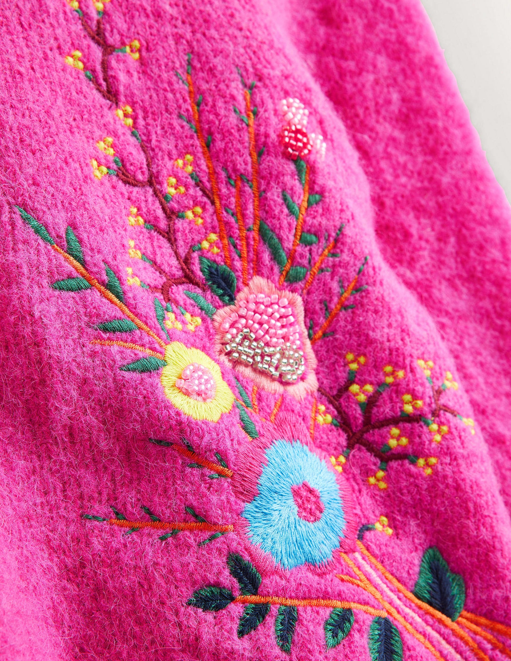 Pullover mit Blumenstickerei-Knallpink, Blumenmuster-6