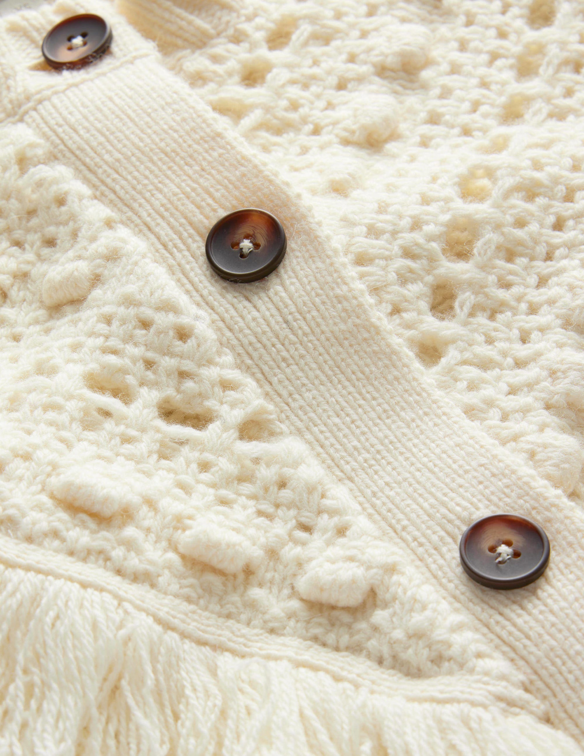 Gilet oversize à franges-Ivoire - Image 6