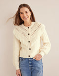 Gilet oversize à franges-Ivoire