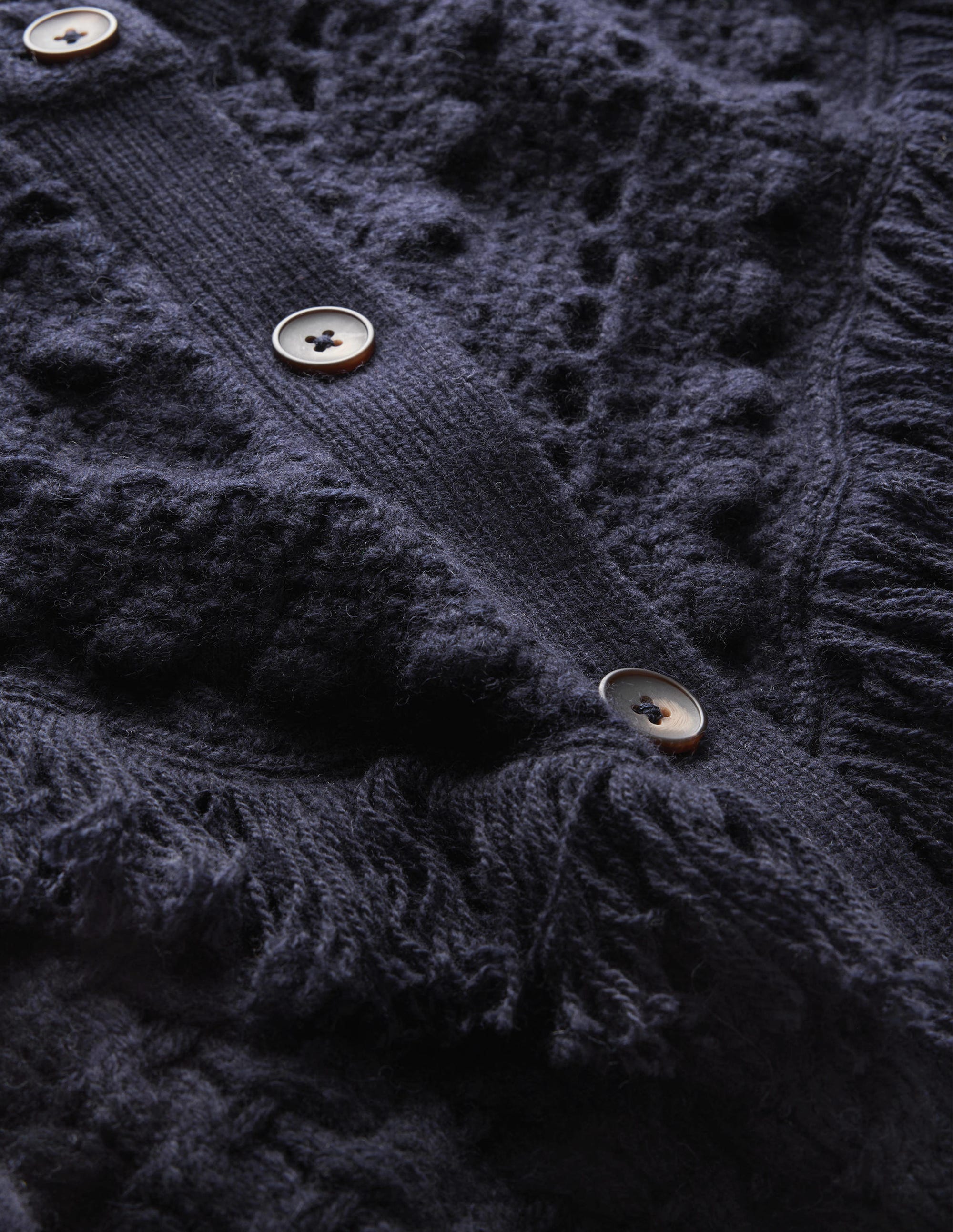 Gilet oversize à franges-Bleu marine - Image 7