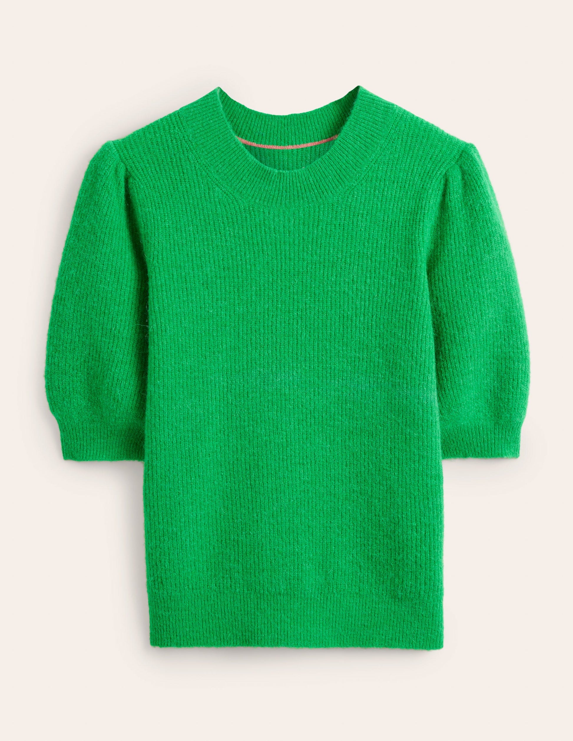 Ribbed Fluffy Top-Green Bee-3