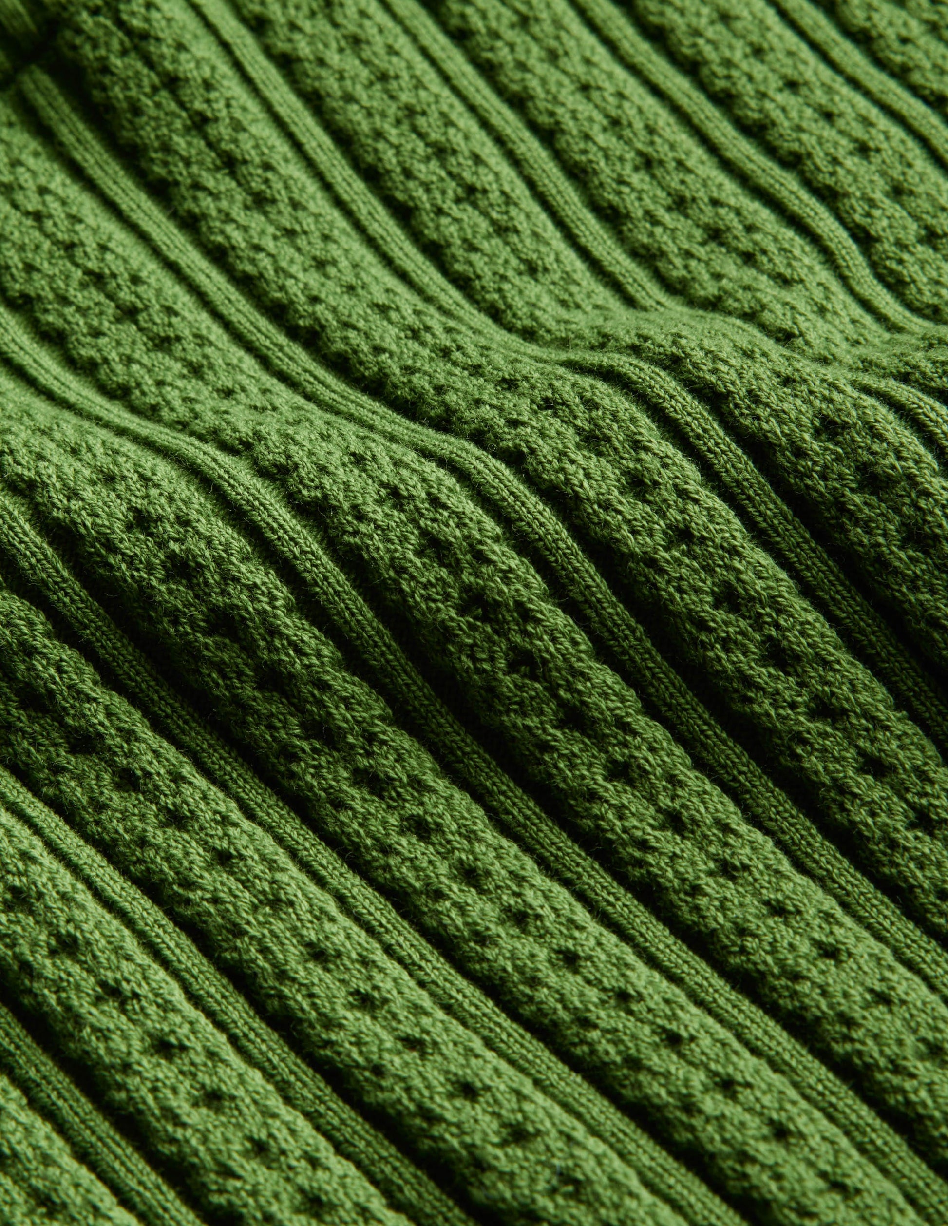 Langärmliges Rippstrickoberteil-Parkgrün-3