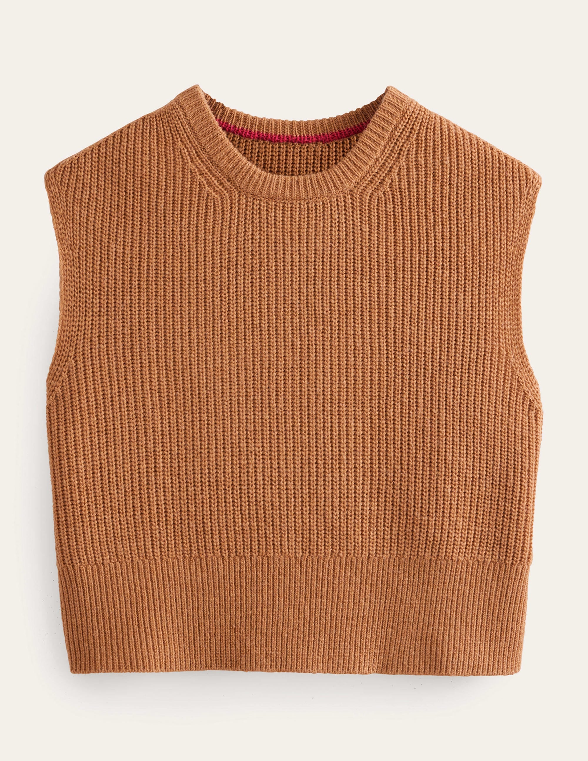 Rippstrickpullunder aus Wolle-Teddybärbraun - Image 6