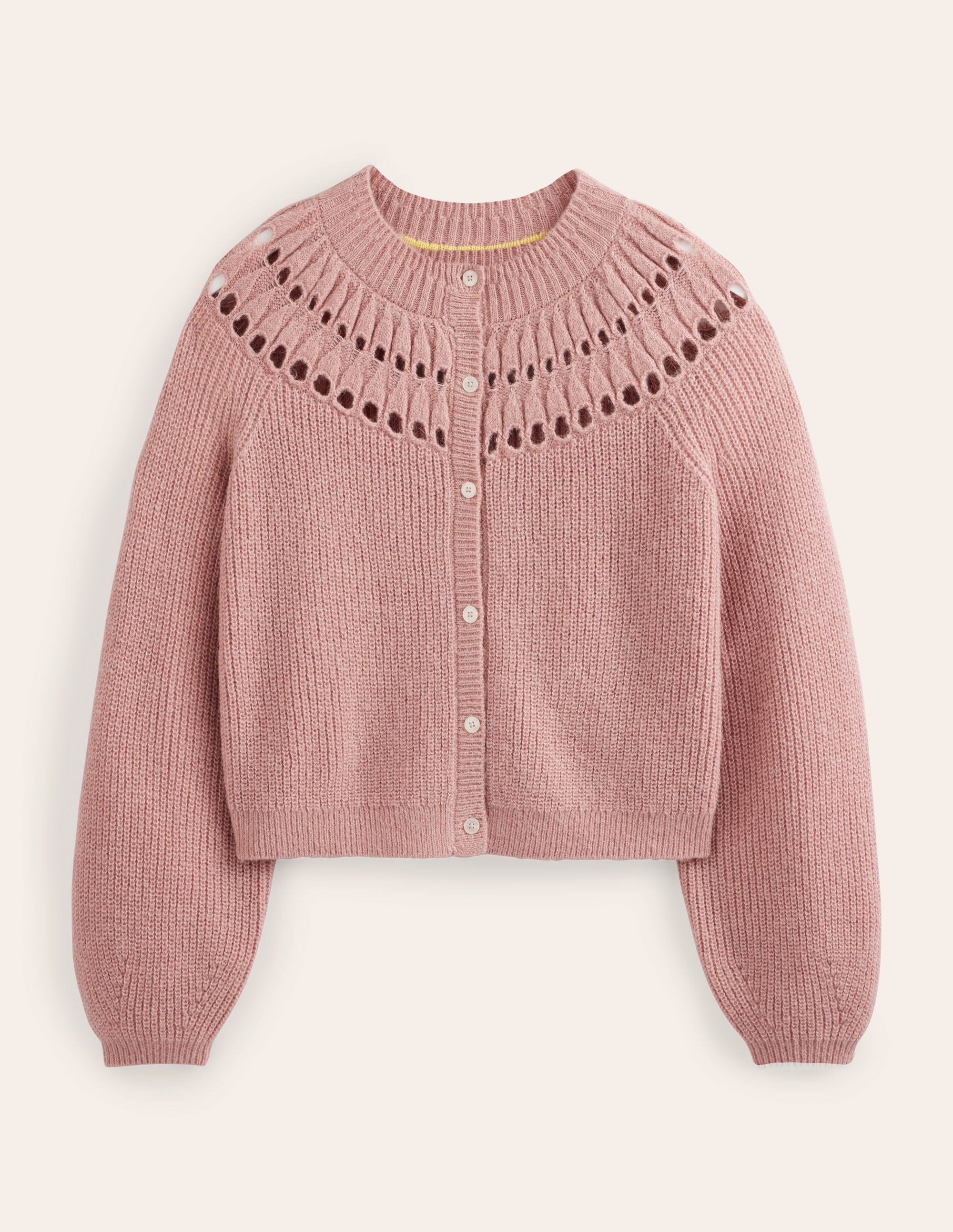 Cardigan ravissant à volants-Rose dahlia - Image 2