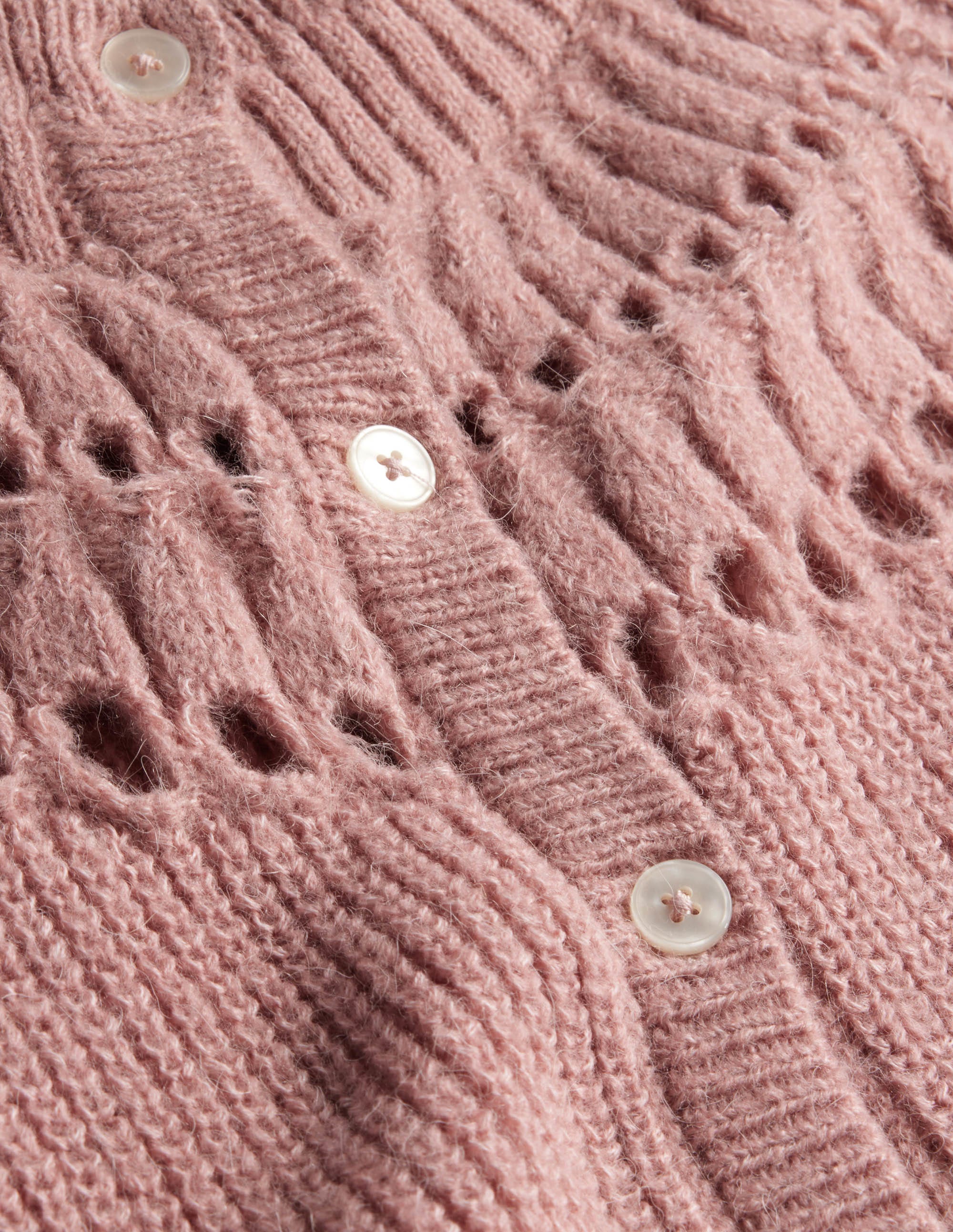Cardigan ravissant à volants-Rose dahlia - Image 3