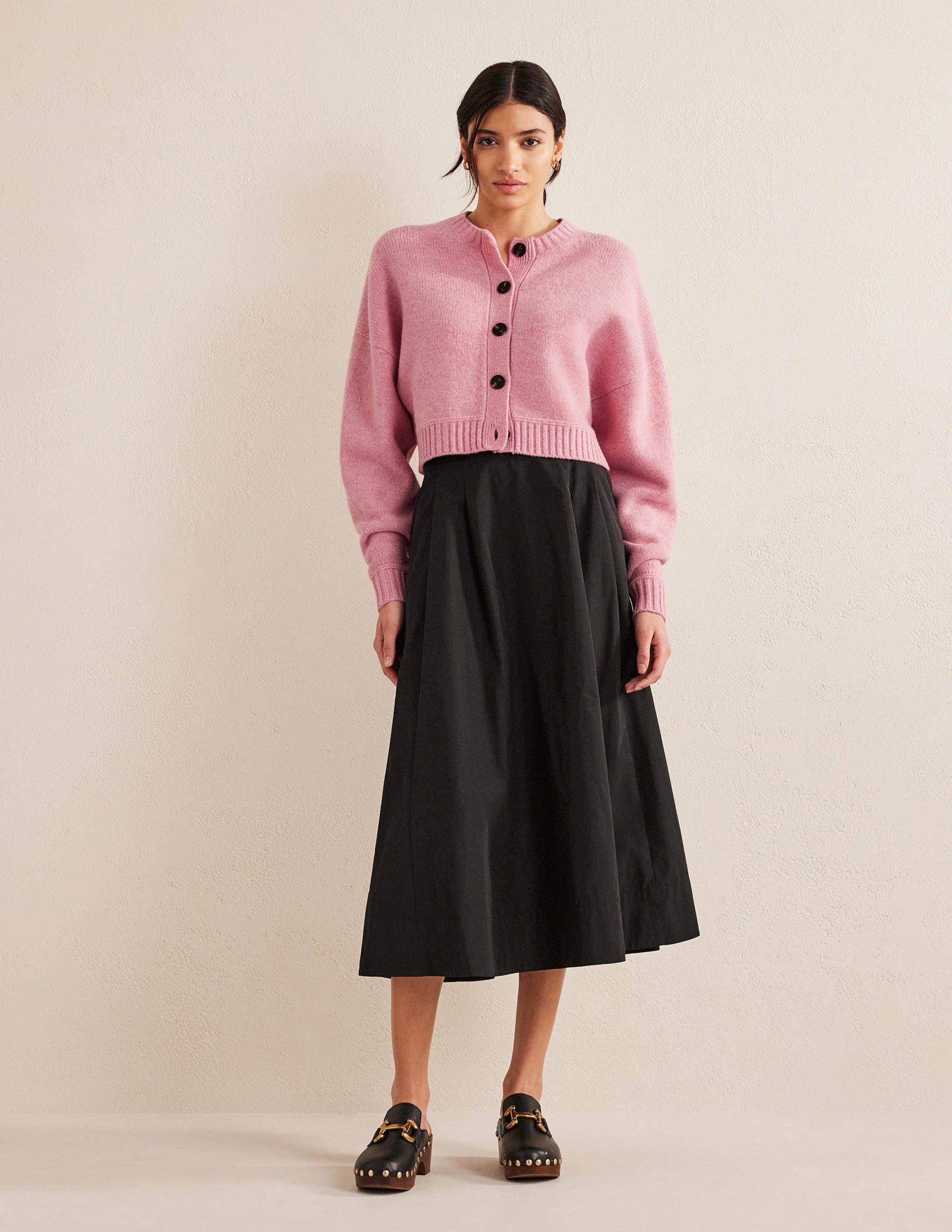 Cardigan court en laine brossée-Limonade rose - Image 5
