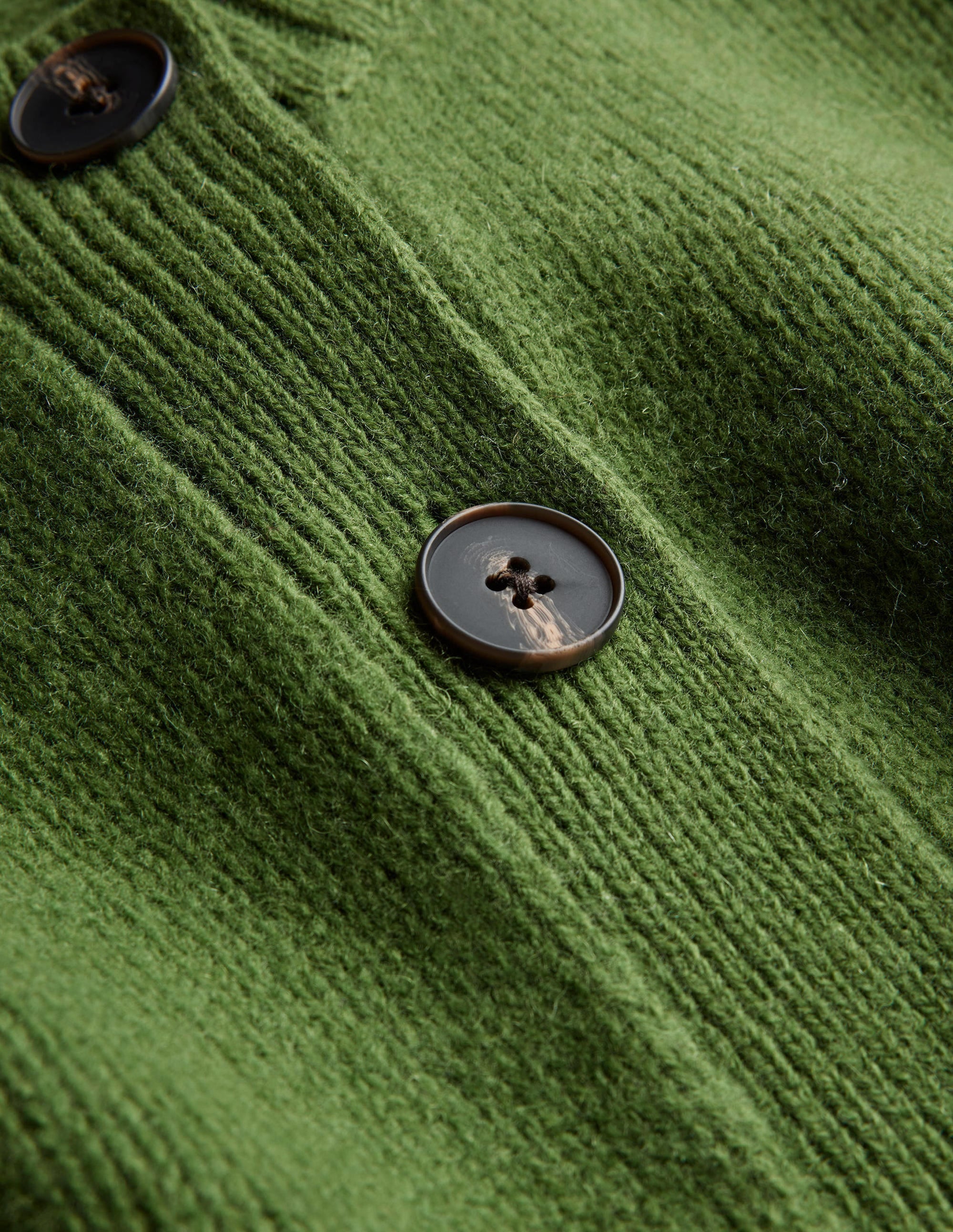 Kurz geschnittener Cardigan aus gebürsteter Wolle-Parkgrün - Image 6