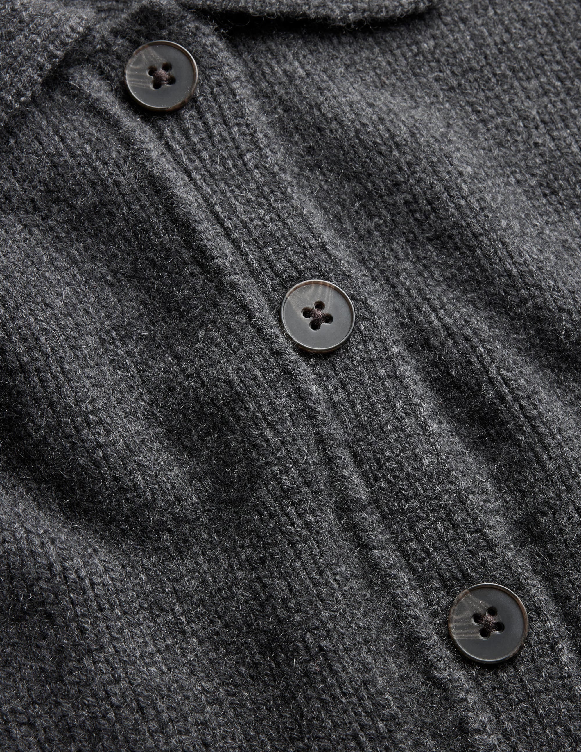 Gilet en cachemire à col-Anthracite chiné - Image 3