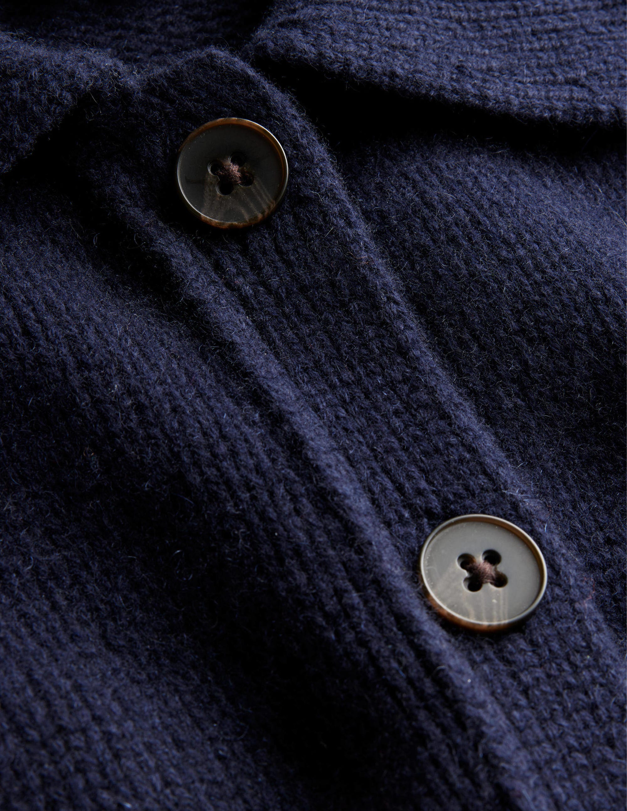 Kaschmircardigan mit Kragen-Marineblau - Image 10
