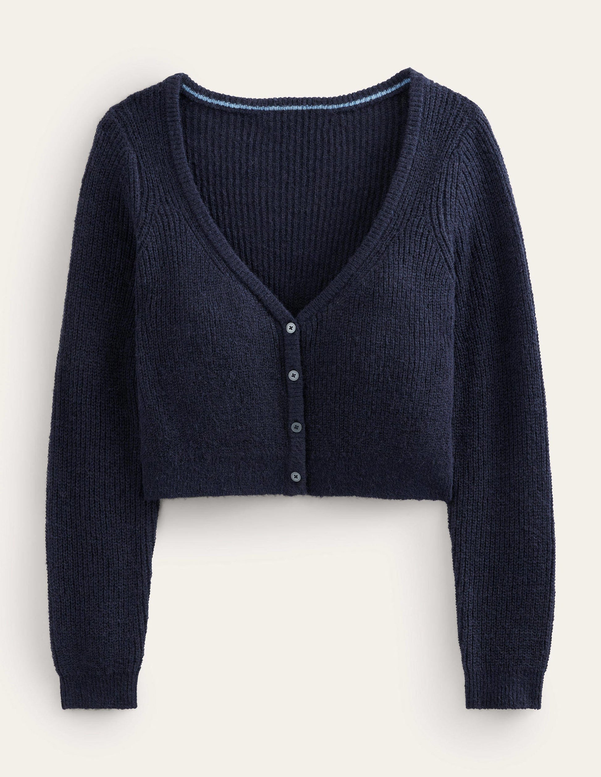 Gilet court duveteux-Bleu marine-5