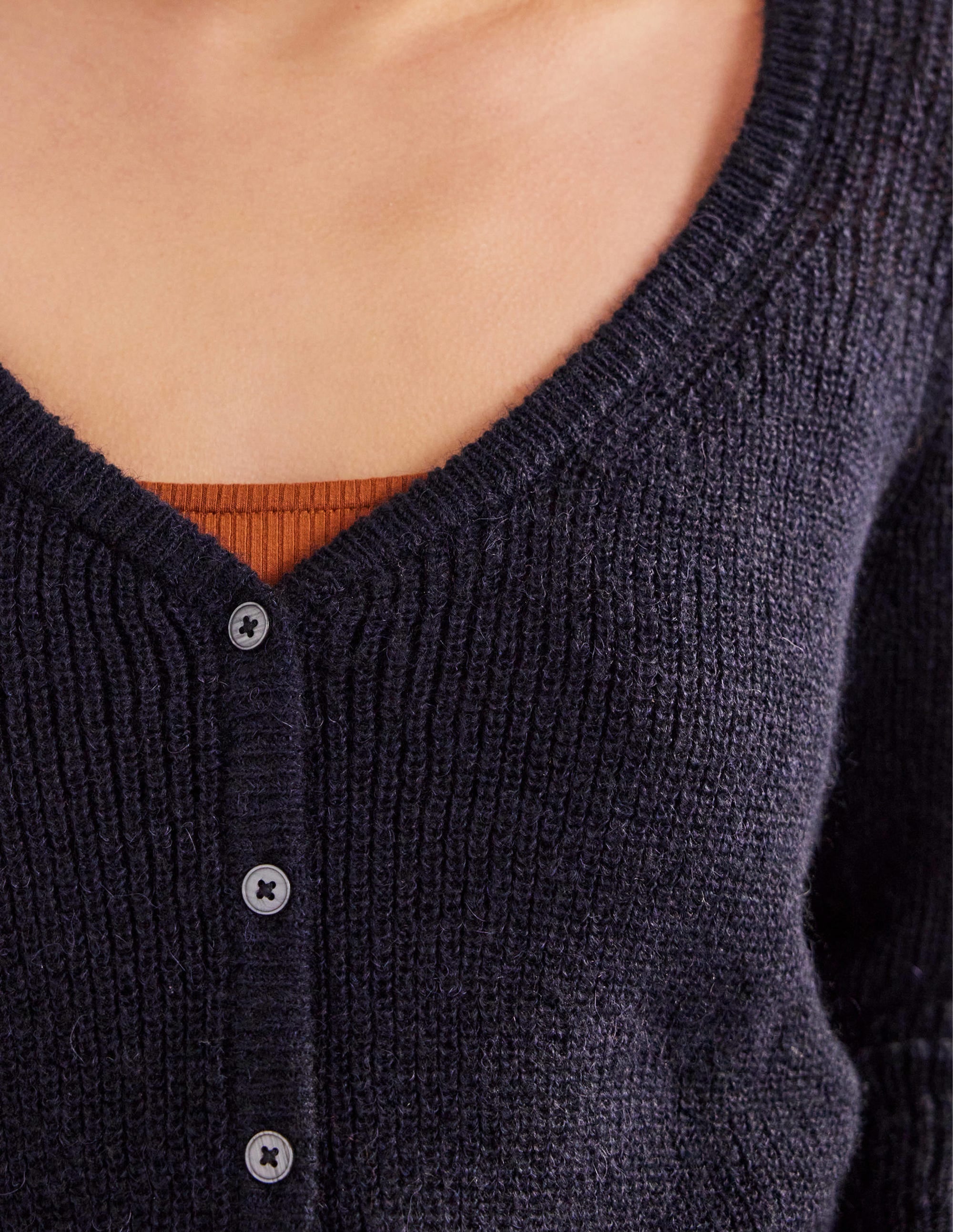 Gilet court duveteux-Bleu marine - Image 2