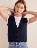 Cardigan-Pullunder-Marineblau