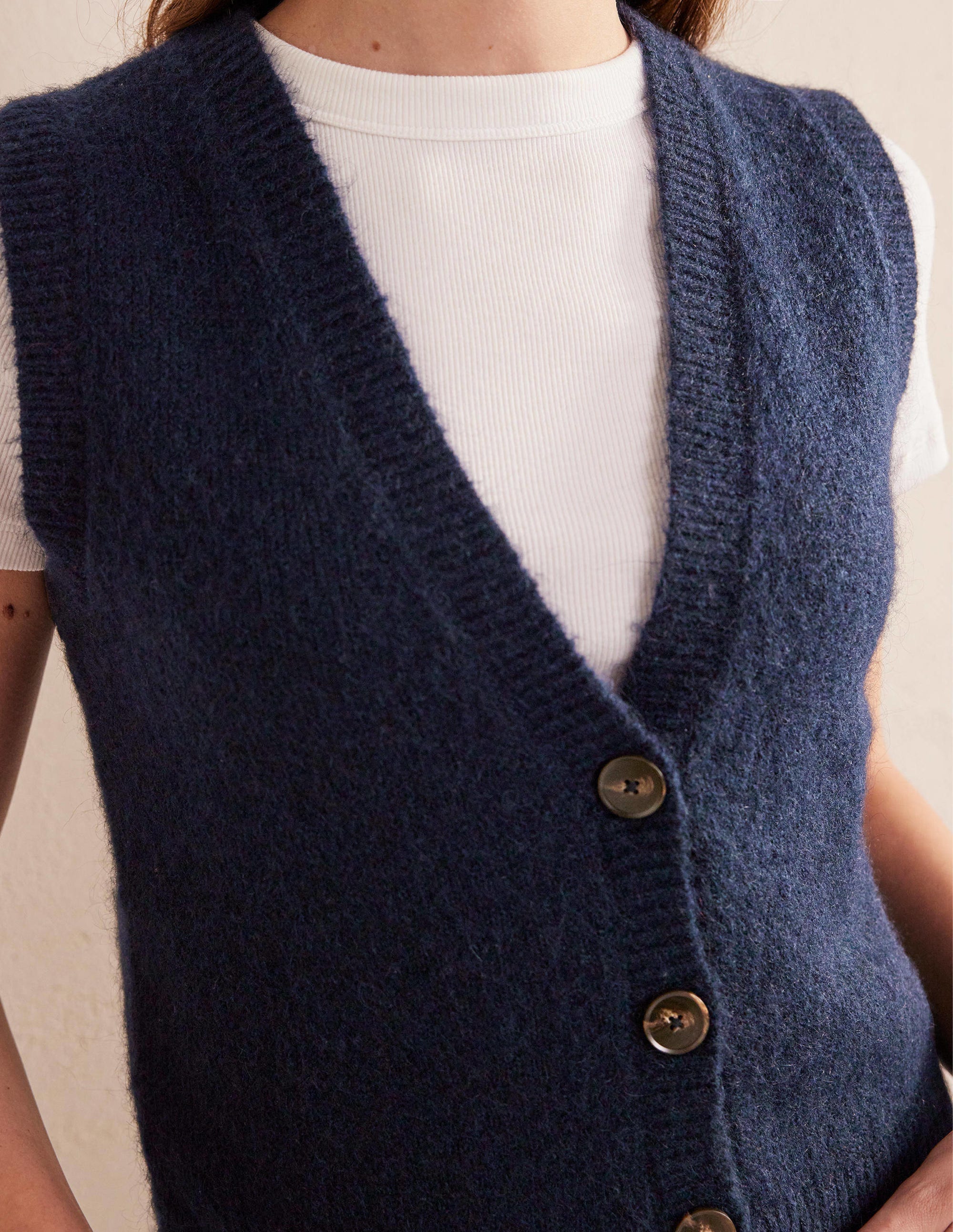 Cardigan-Pullunder-Marineblau - Image 2