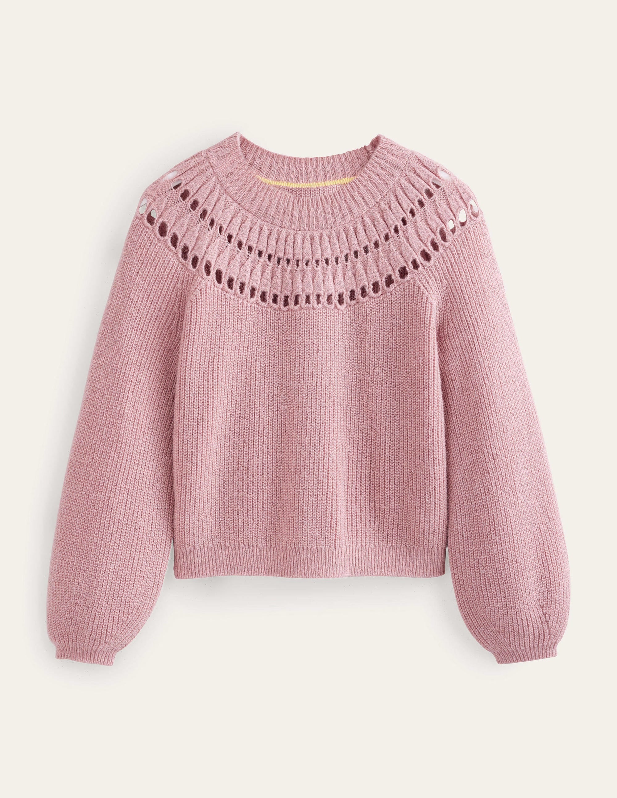 Joli pull volanté-Rose dahlia - Image 2