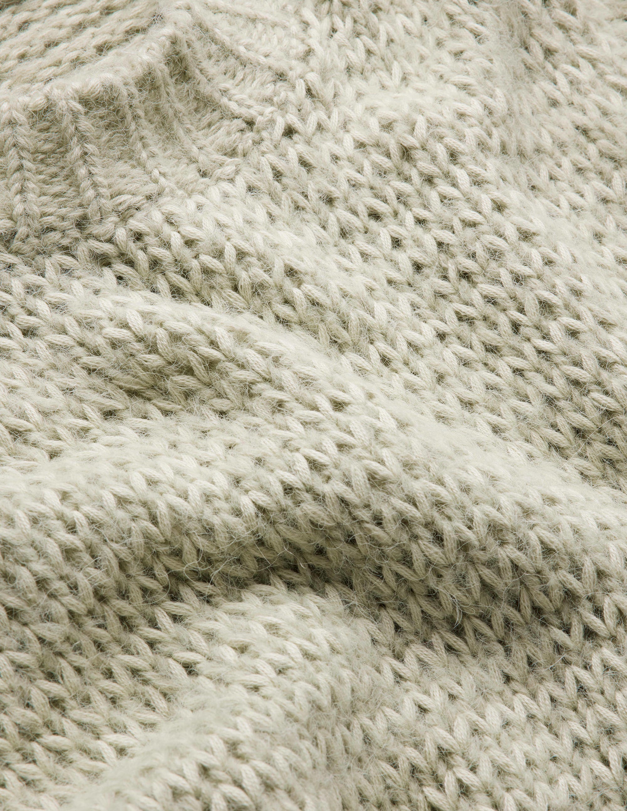 Fluffy Open Stitch Jumper-Sap - Image 7