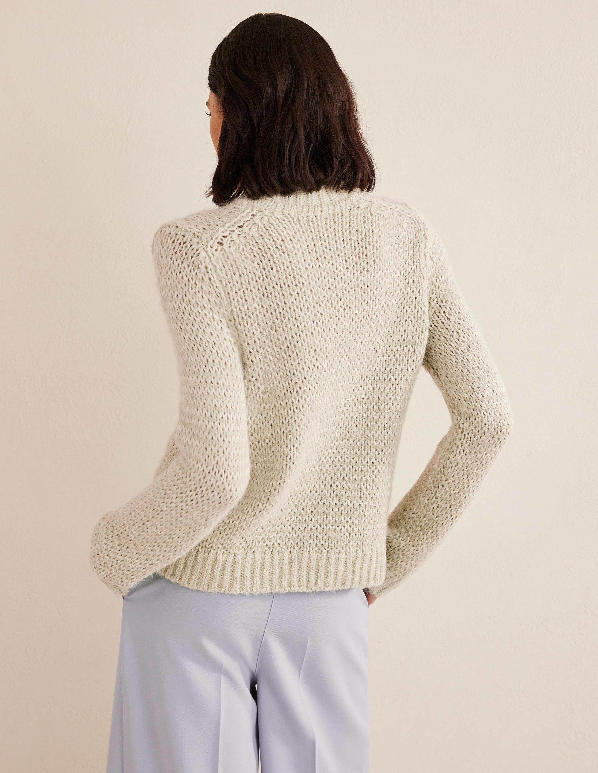 Fluffy Open Stitch Jumper-Sap - Image 3