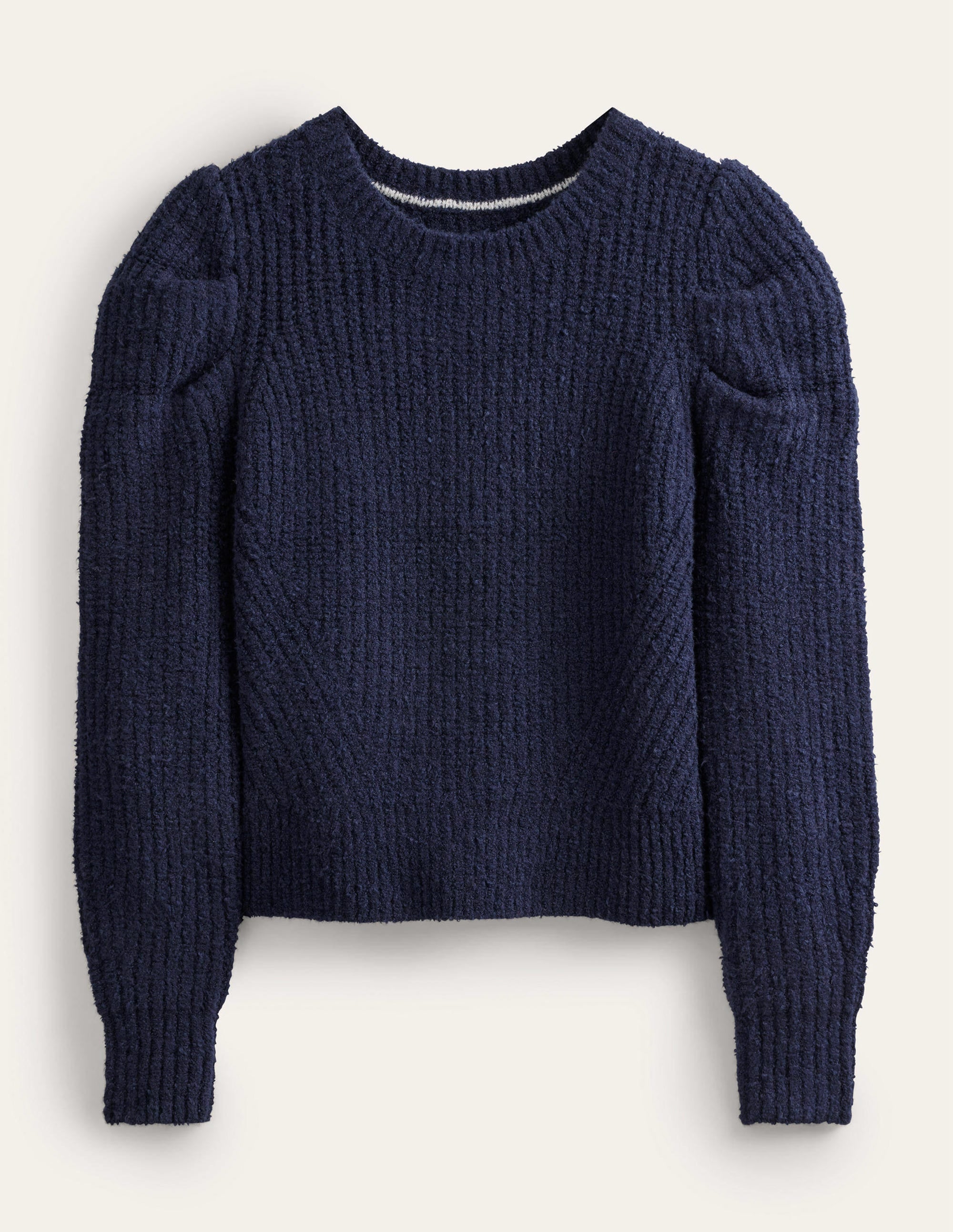 Engineered Rib Pleat Jumper-Navy - Image 5