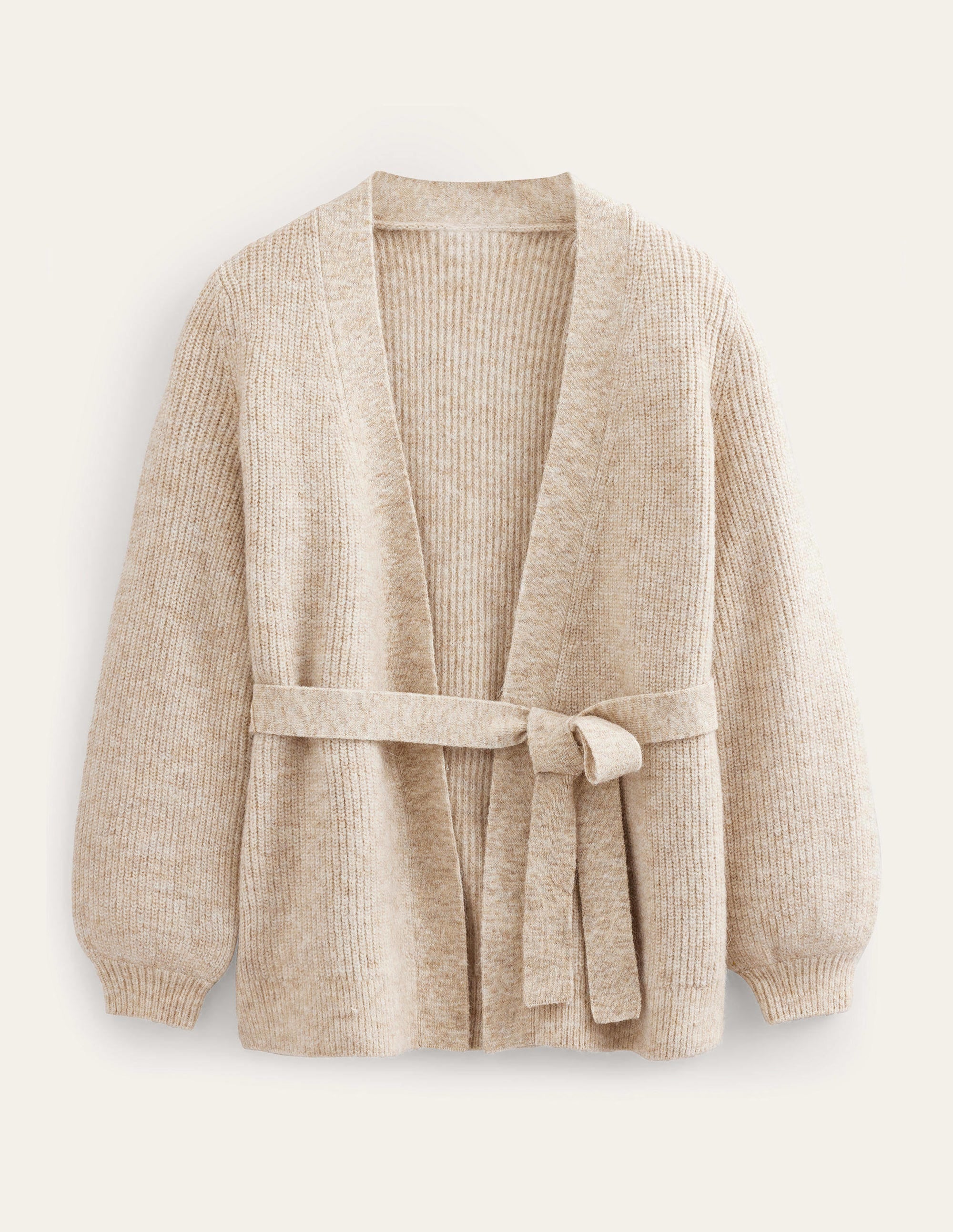 Fluffy Belted Cardigan-Chinchilla Melange - Image 6