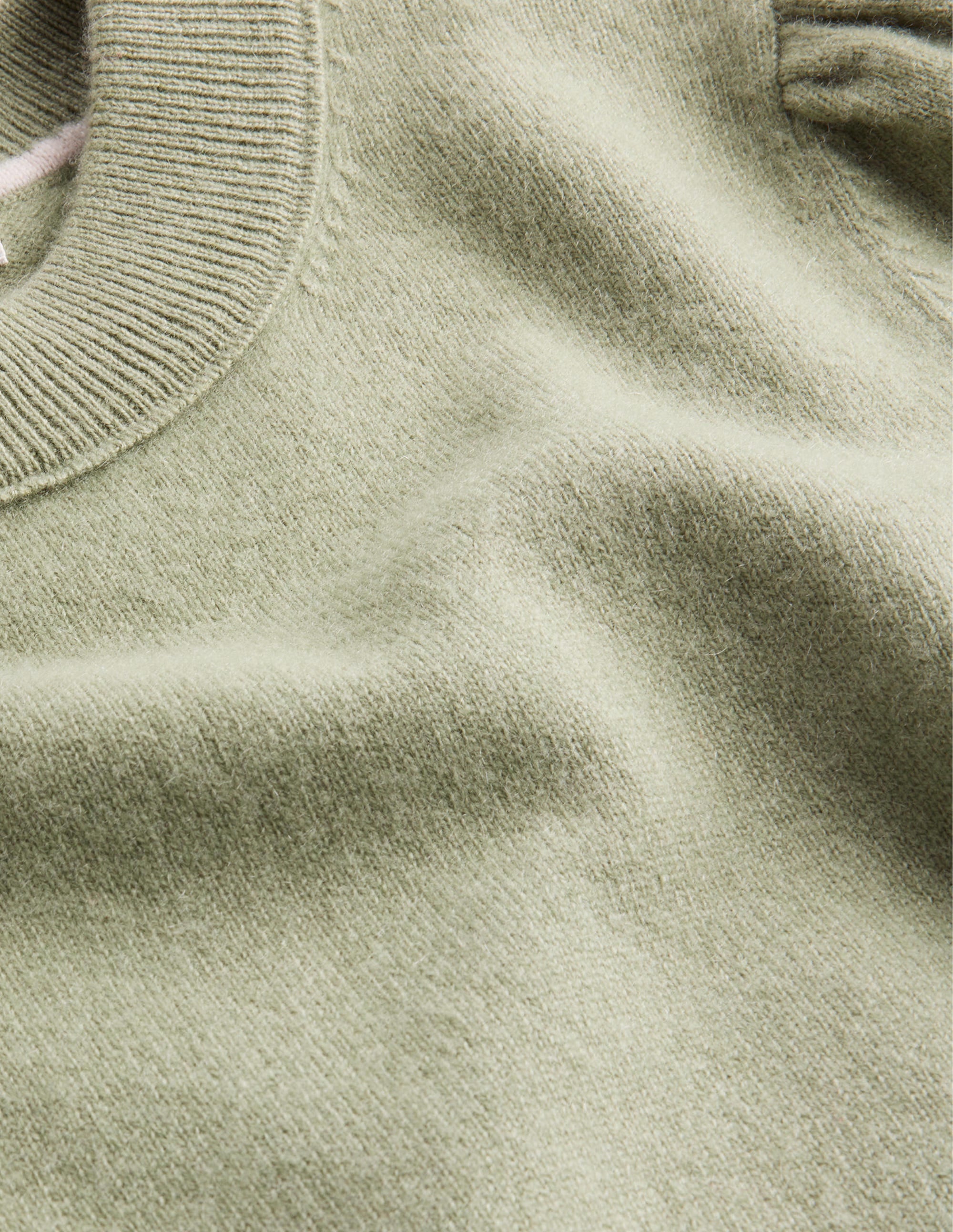Kaschmirpullover mit Puffärmeln-Steingrün - Image 6