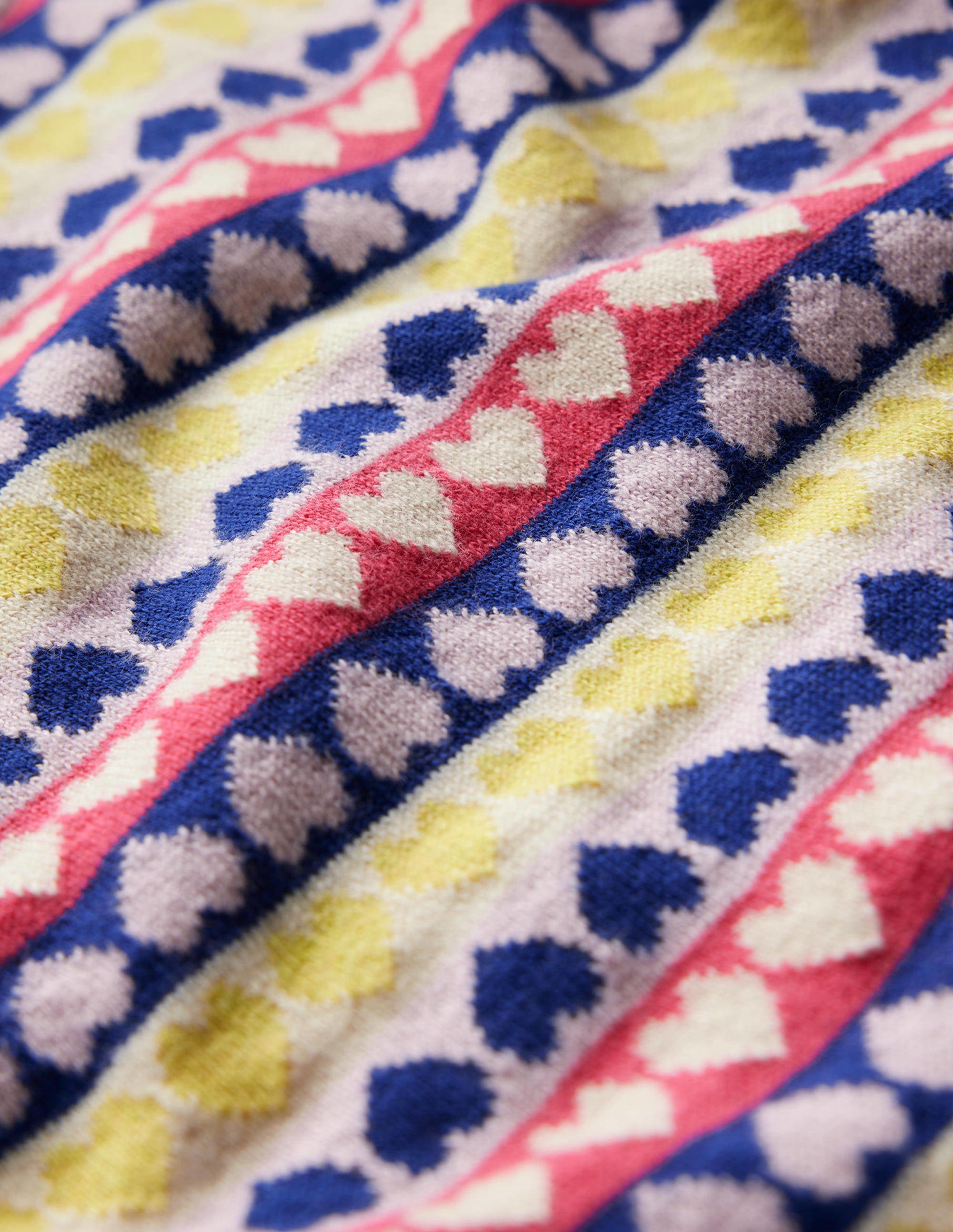Pull Isabel à motif jacquard cœur-Multi, cœurs géométriques ivoire - Image 6
